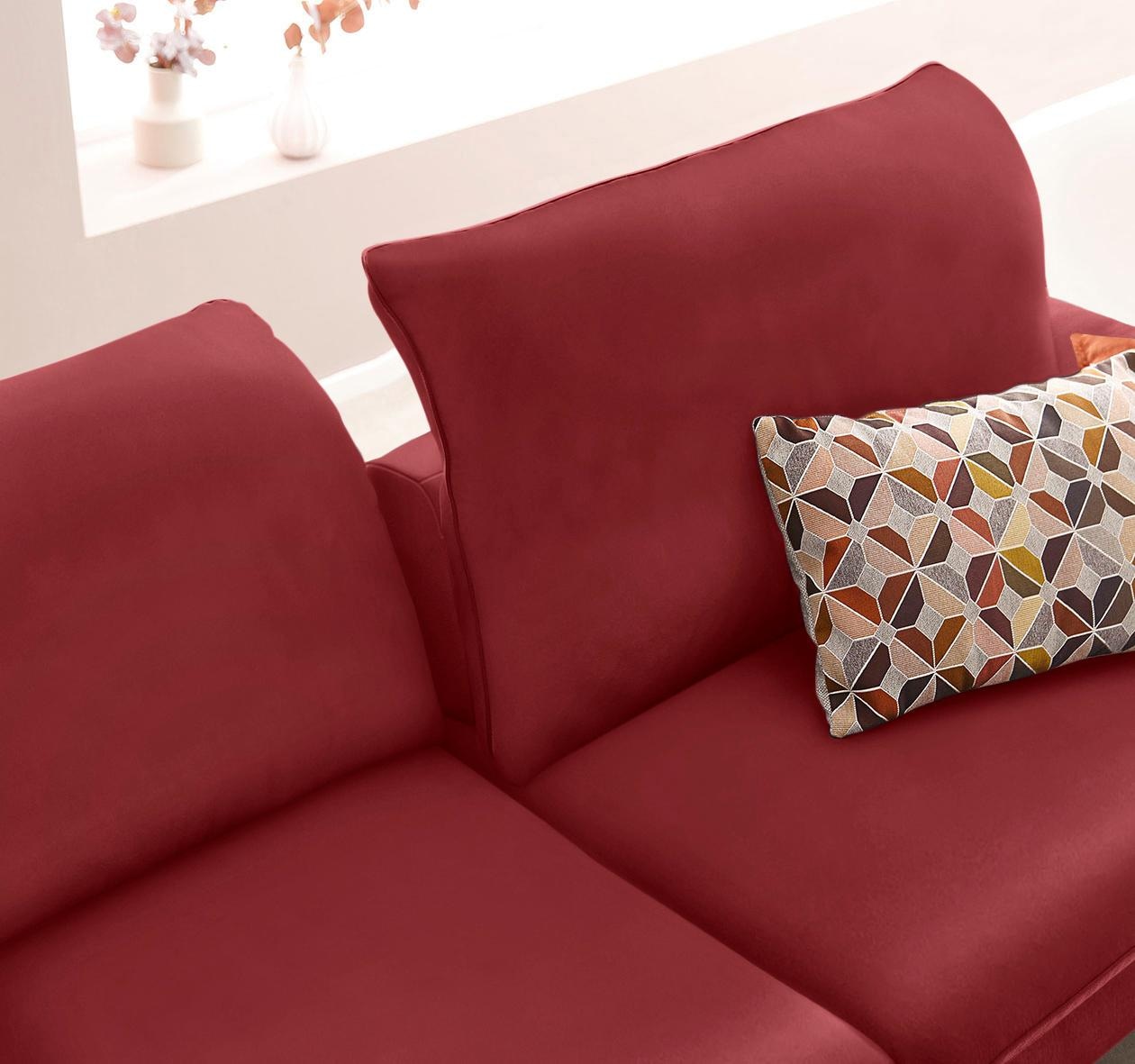 W.SCHILLIG Ecksofa »enjoy&MORE, mit tollem Sitzkomfort, elegant und bequem, L-Form«, mit Sitztiefenverstellung, Füße silber matt, Breite 294 cm