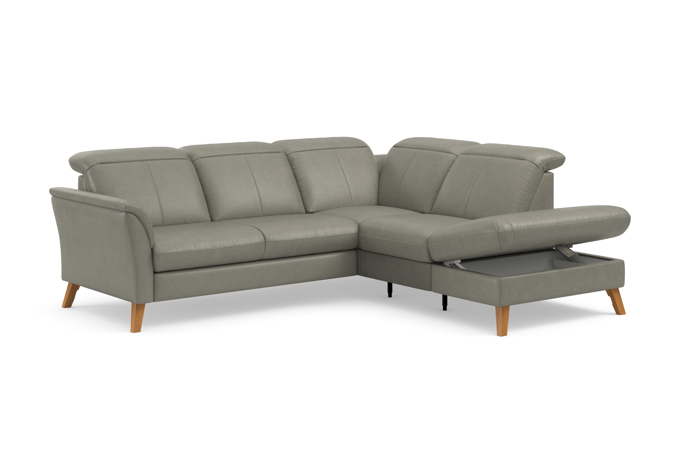 sit&more Ecksofa »Romero L-Form«, wahlweise mit oder ohne TV-Funktion, Bettfunktion, Bettkasten