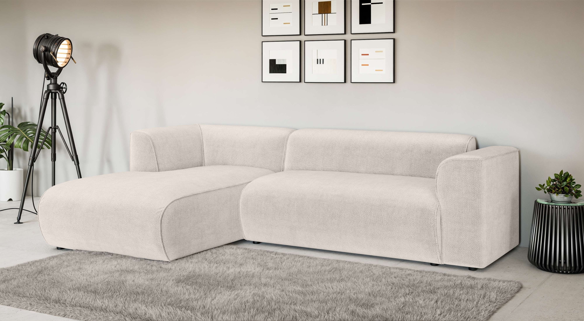 Home affaire Ecksofa »MERID L-Form (257 cm), zeitlos & stilvolles Design,« günstig online kaufen