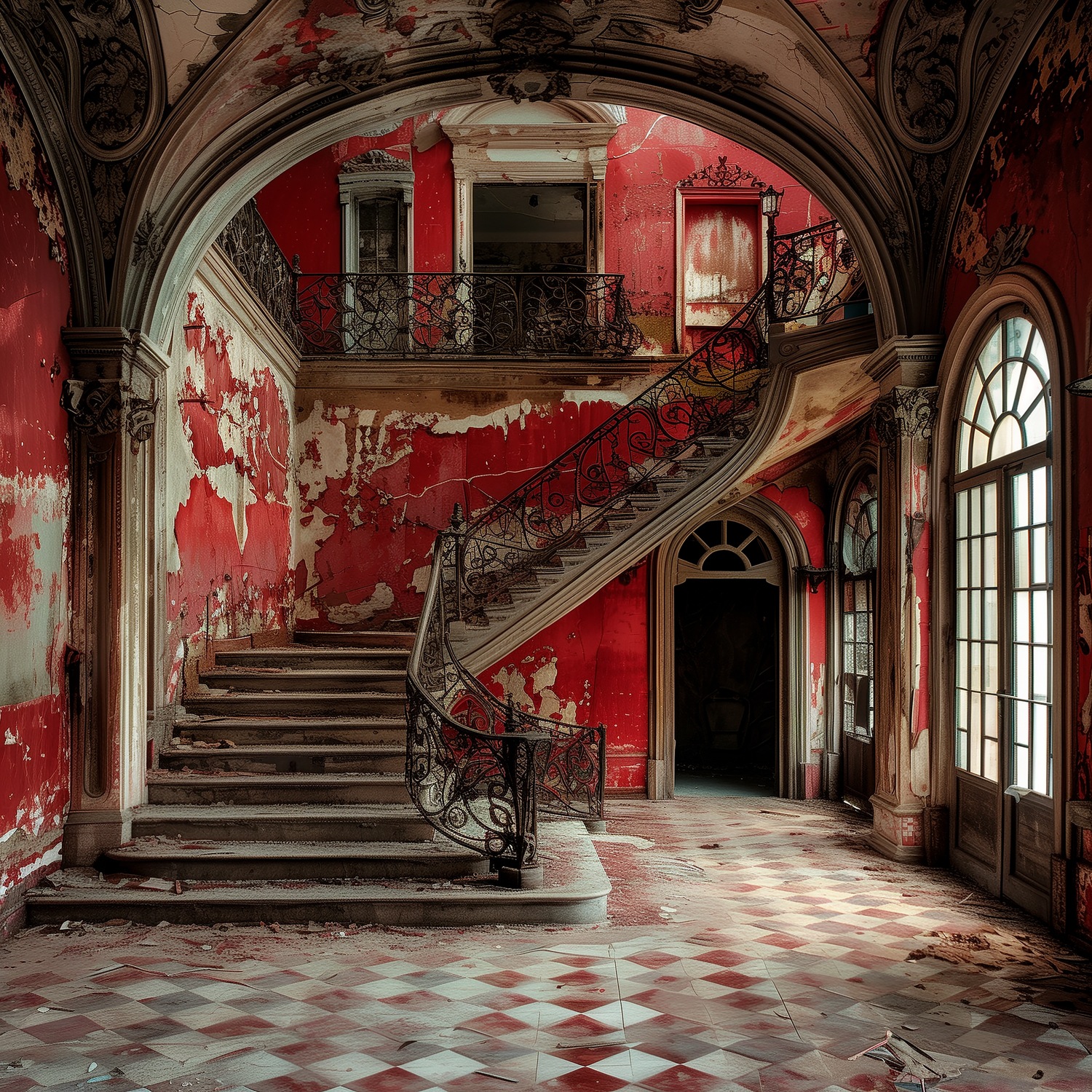 queence Acrylglasbild »Ruine«, Architektonische Elemente-Elemente der Archi günstig online kaufen