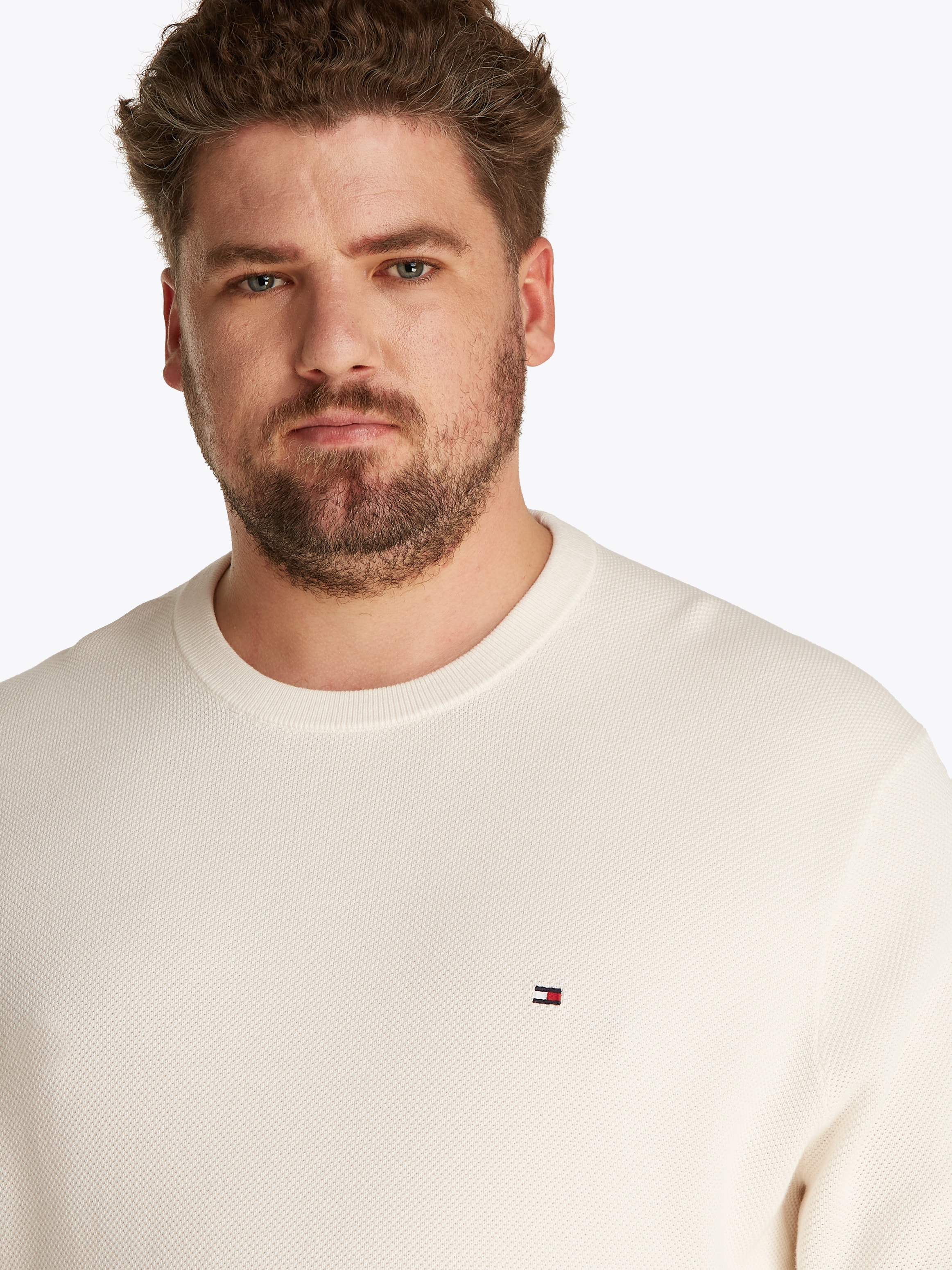 Tommy Hilfiger Big & Tall Rundhalspullover »BT-ESSENTIAL STRUCTURE CREW NECK«, Große Größen