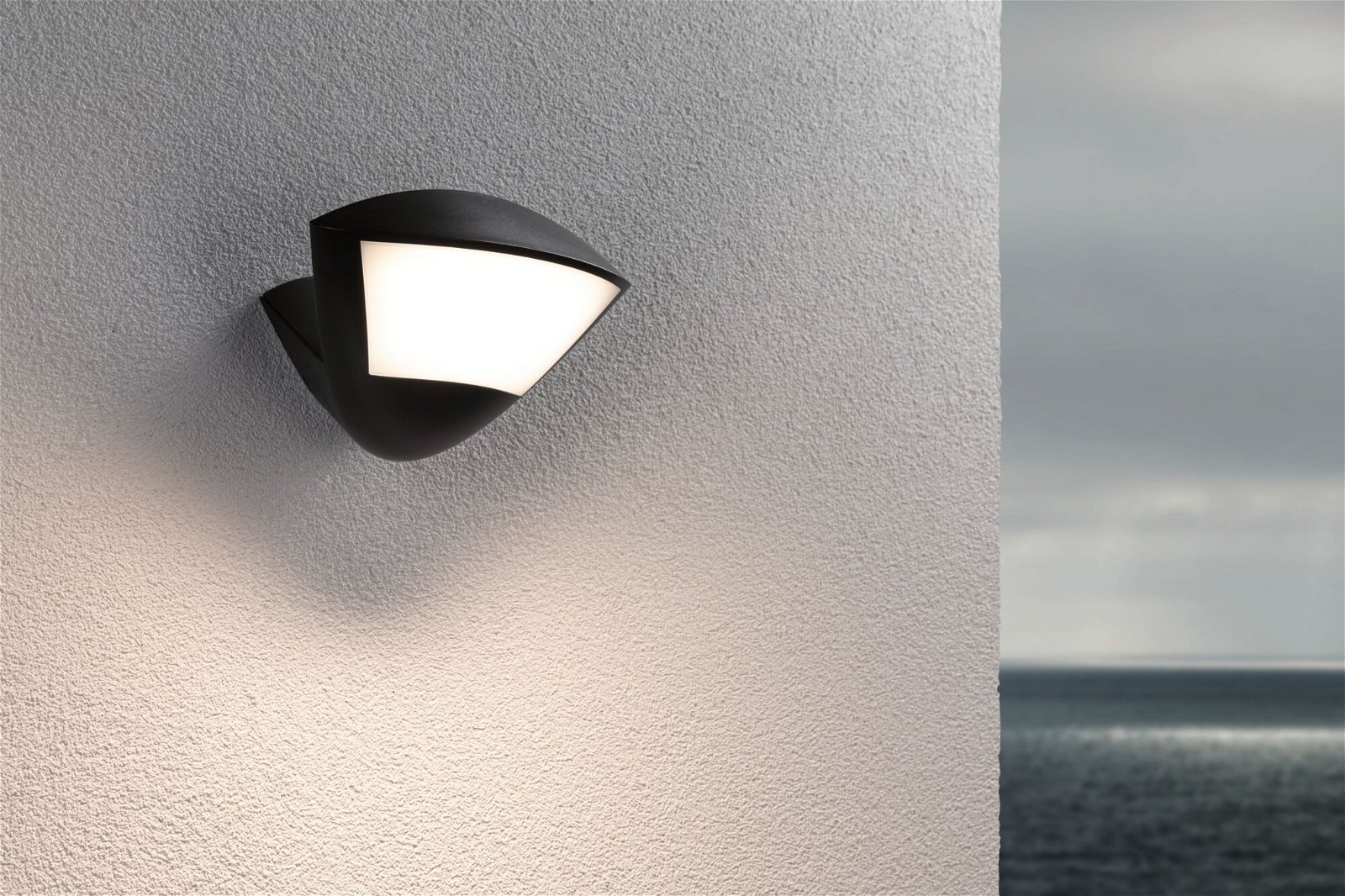 Paulmann LED Außen-Wandleuchte »Skyla IP44 226x164mm 10W 840lm 230V Anthrazit Aluminium«, 1 flammig, Smart Home Zigbee 3.0 Bewegungsmelder insektenfreundlich