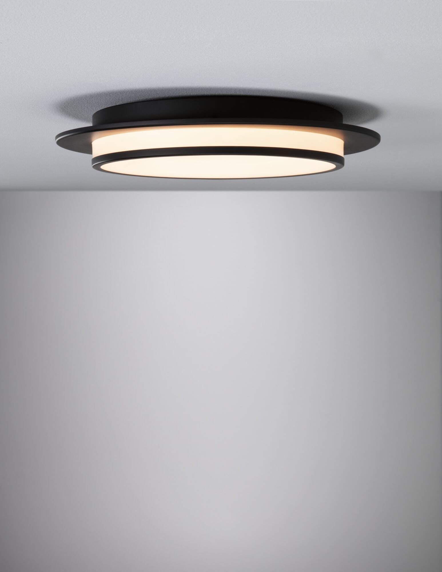 Paulmann LED Deckenleuchte »Egron 15W 360 mm Schwarz 230V 2700K Metall/Kunststoff«, 1 flammig, 3-step-dimmbar