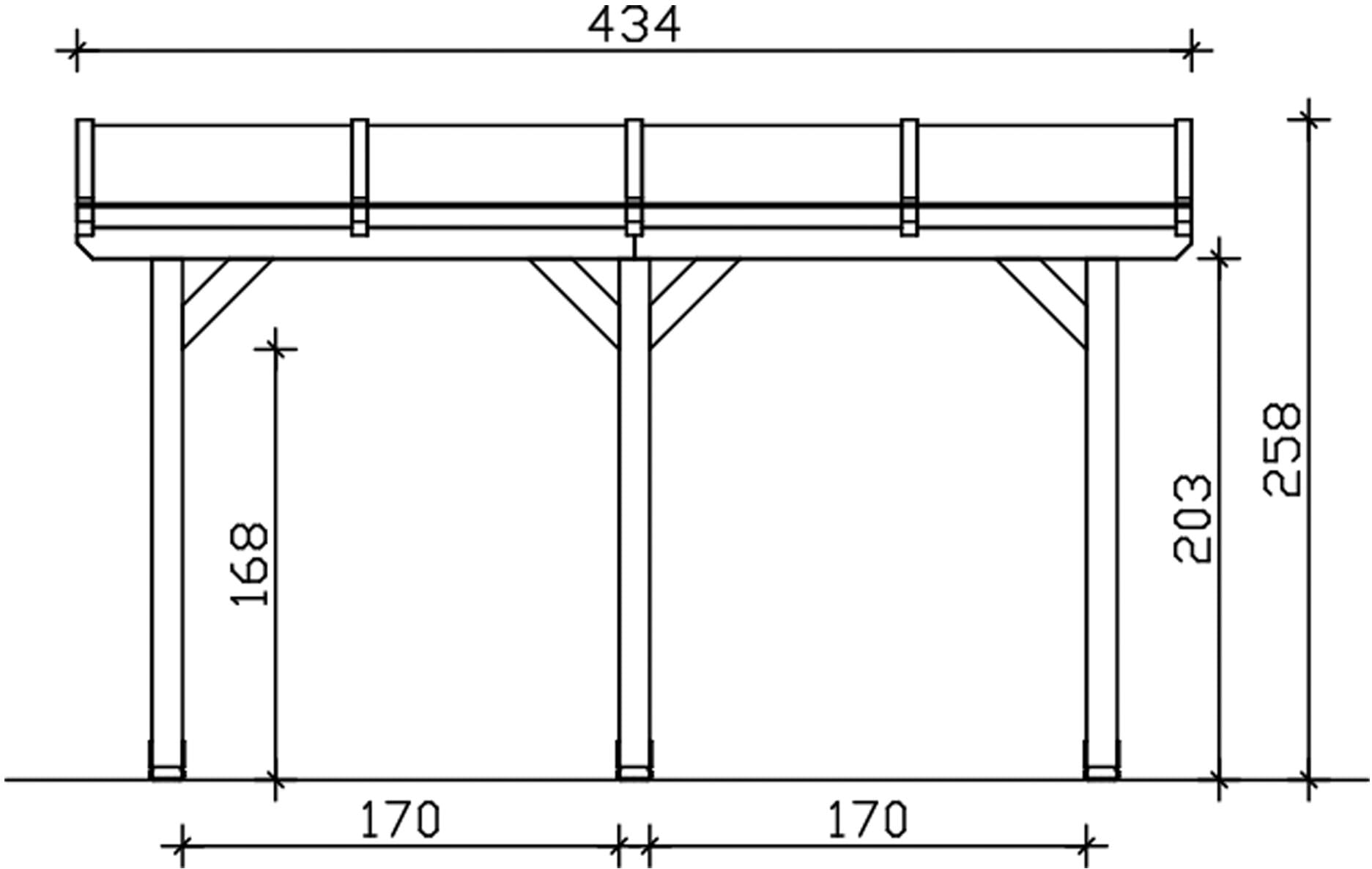 Skanholz Terrassendach »Andria« Leimholz