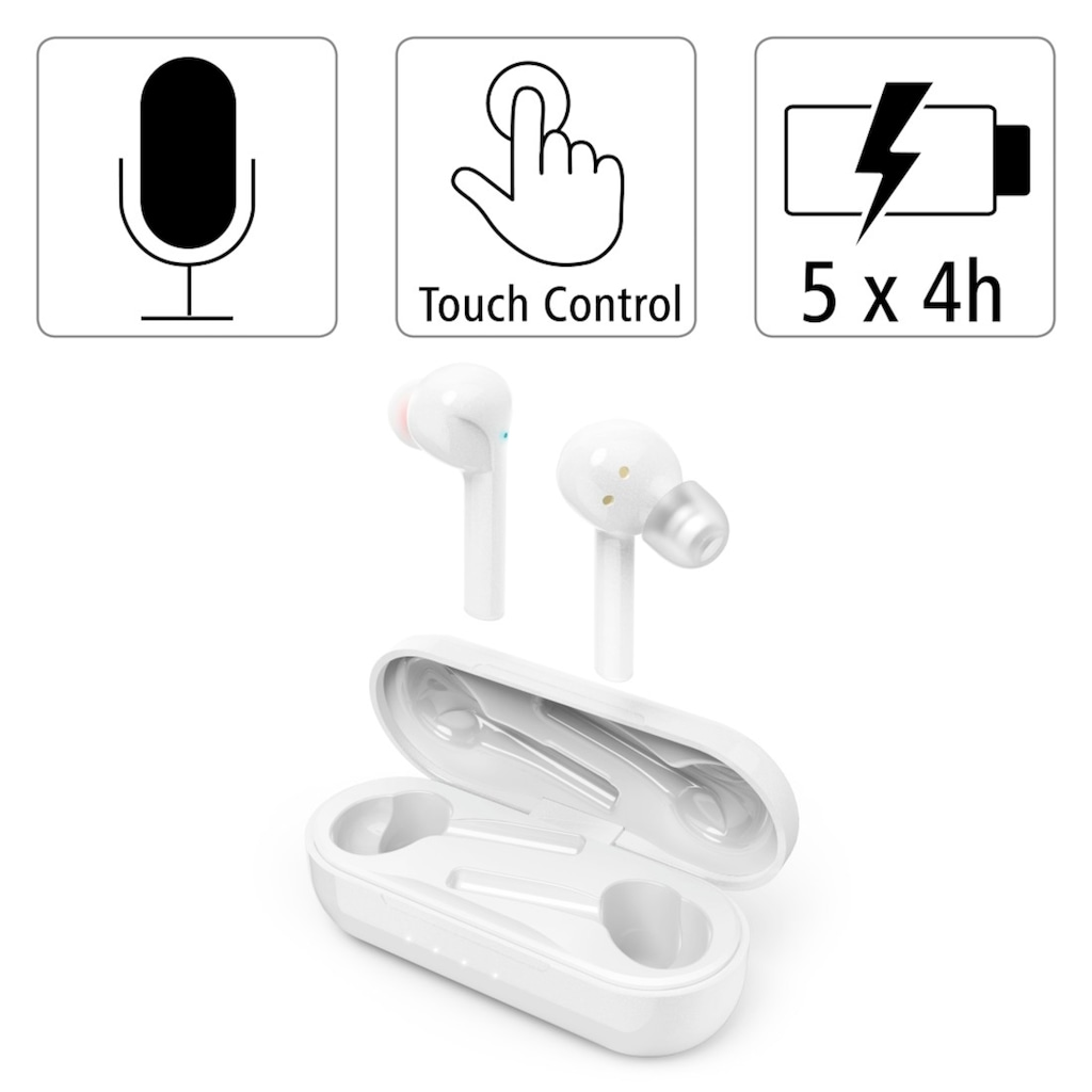 Hama In-Ear-Kopfhörer »Bluetooth® Kopfhörer True Wireless, In Ear USB-C Anschluss, Ladebox«, A2DP Bluetooth-AVRCP Bluetooth-HFP-HSP, Sprachsteuerung