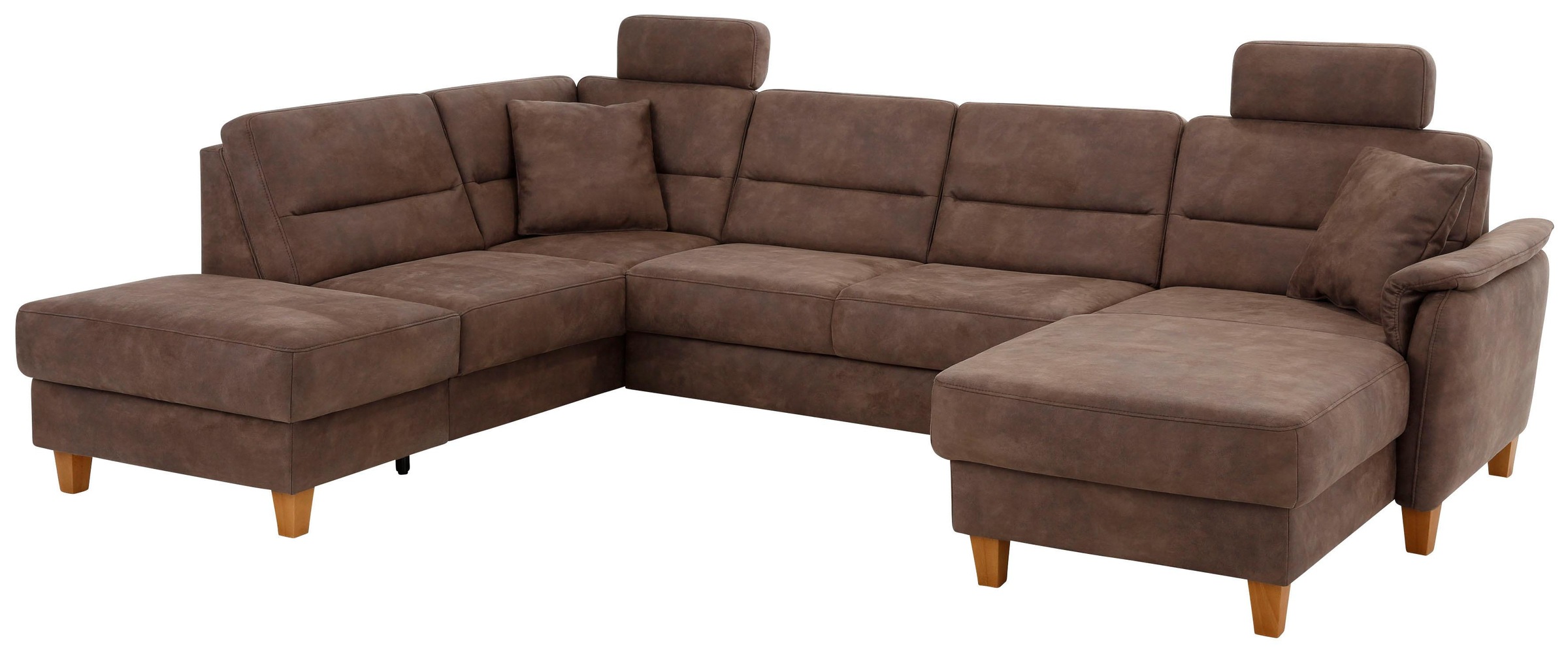 Home affaire Wohnlandschaft »Palmera U-Form, B: 308 cm« optional Bettfunkti günstig online kaufen