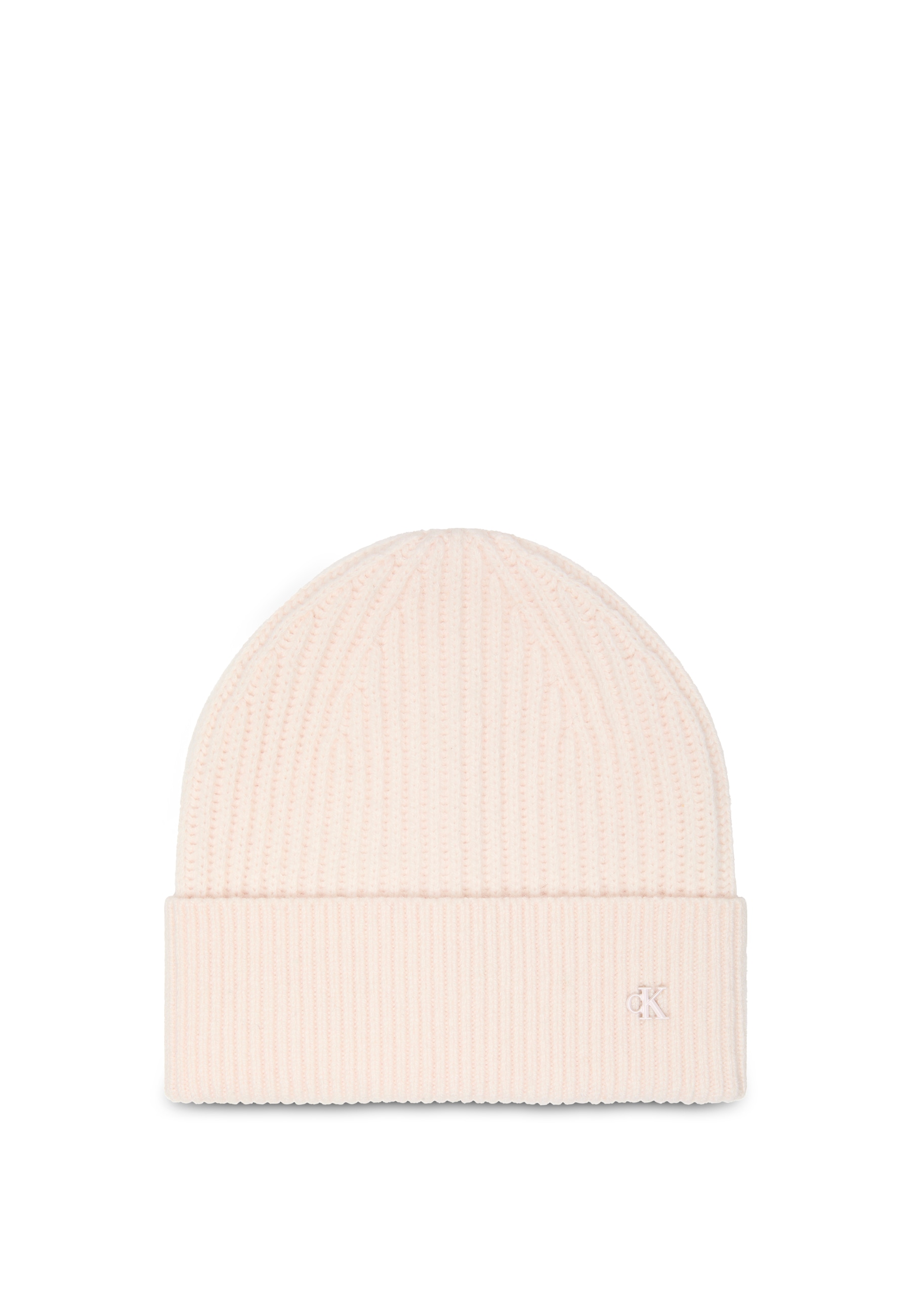 CALVIN KLEIN Strickmütze »CK METAL WOOL BEANIE« aus weicher Wollmischung Tender Blush