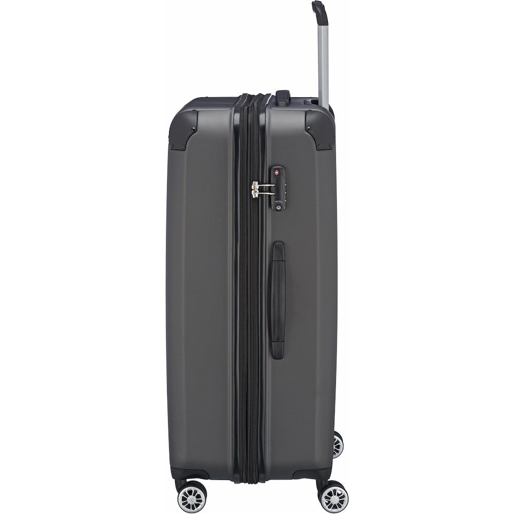 travelite Trolley »CITY 4w Trolley L«, 4 Rollen, Reisekoffer Koffer mittel groß Reisegepäck mit erweiterbarem Volumen