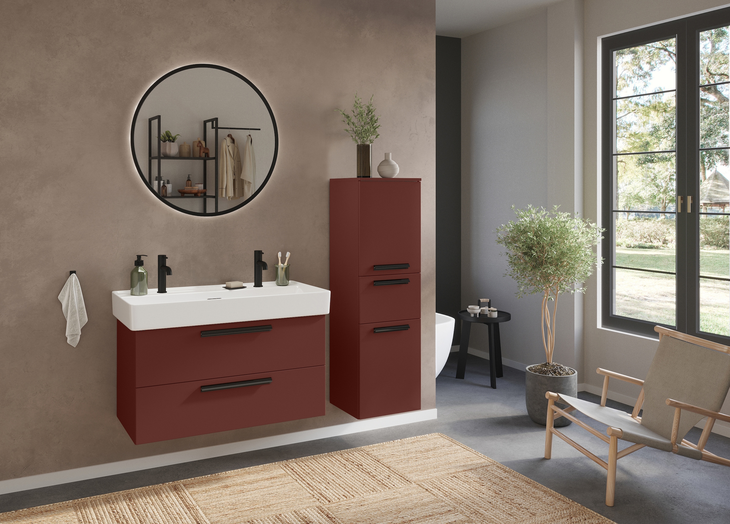 welltime Spiegelpaneel »SALVADA, Spiegel mit dimmbarer Beleuchtung, Touchschalter«