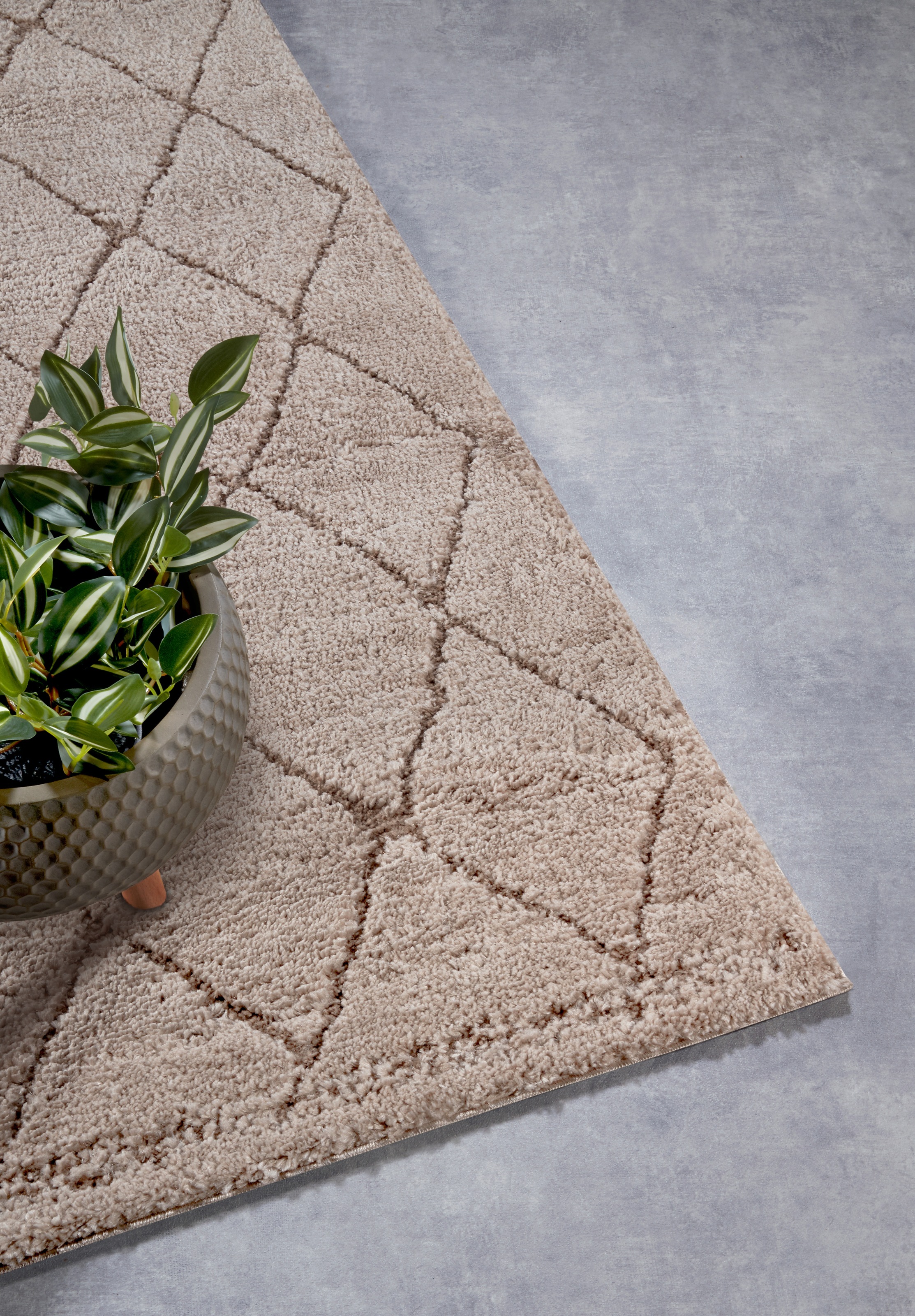 ELLE DECORATION Designteppich »Perrotin«, rechteckig, 18 mm Höhe, Läufer, Shaggy, flauschig, weich, Langflor, modern, Hoch Tief Effekt