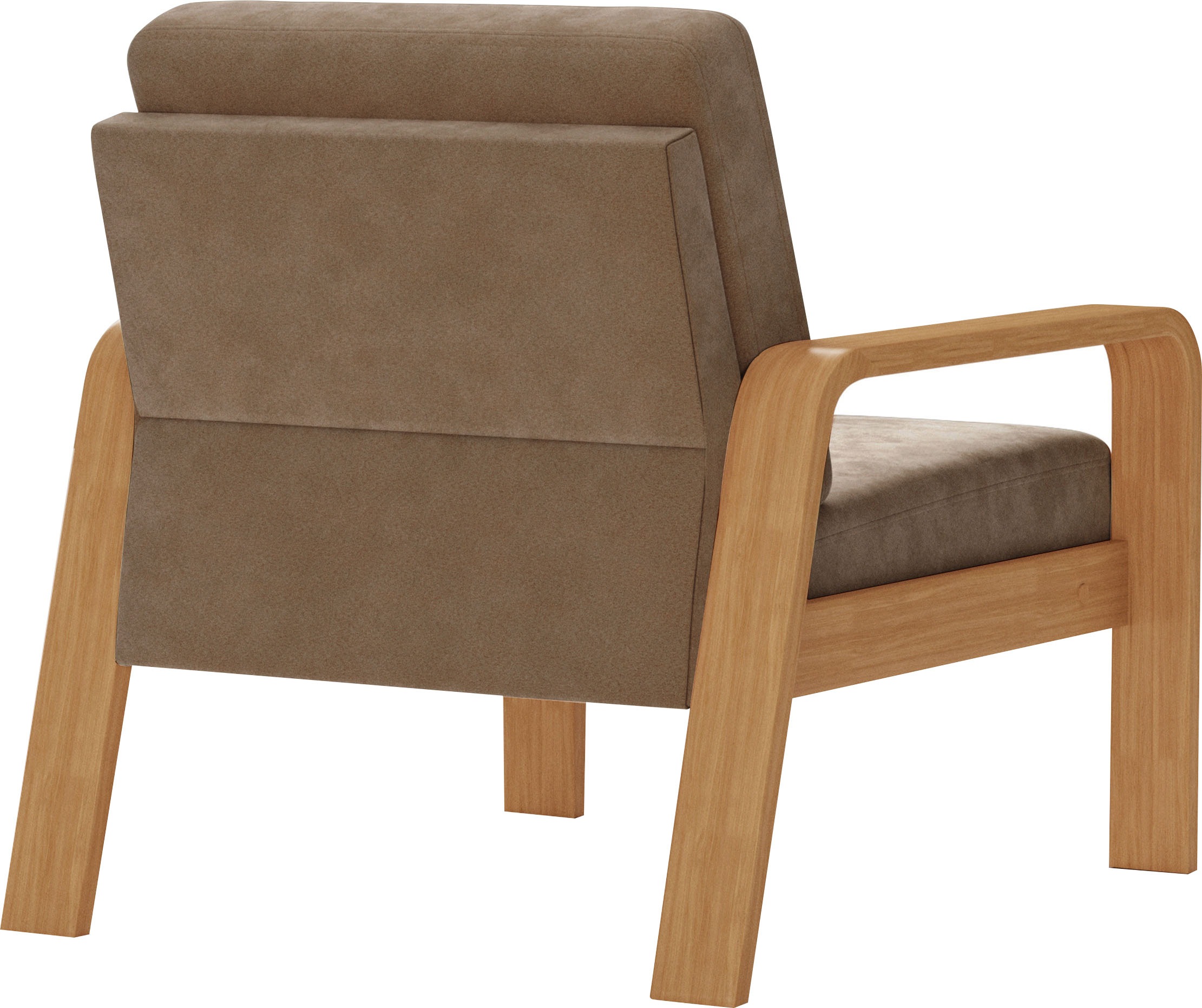 sit&more Sessel »Kolding«, Armlehnen aus eichefarbigem Buchenholz, verschiedene Bezüge und Farben