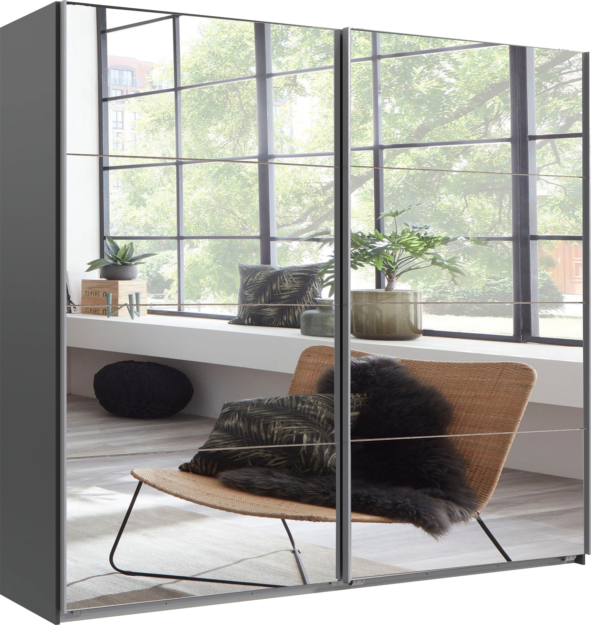 Wimex Schwebetürenschrank "England" 2-türig, mit vollverspiegelter Schrankf günstig online kaufen