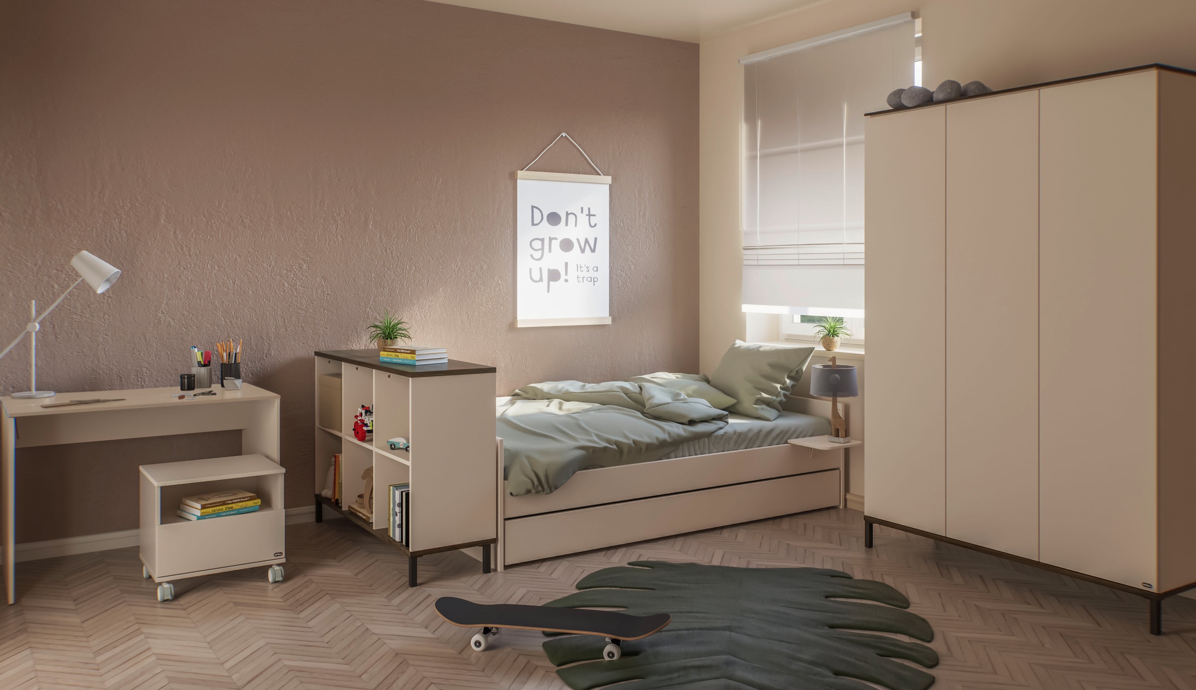 YUNY by PAIDI Schreibtisch »LOVELY ALIV«, (B/H/T ca. 100x72x60cm, Off-White), yuny by PAIDI