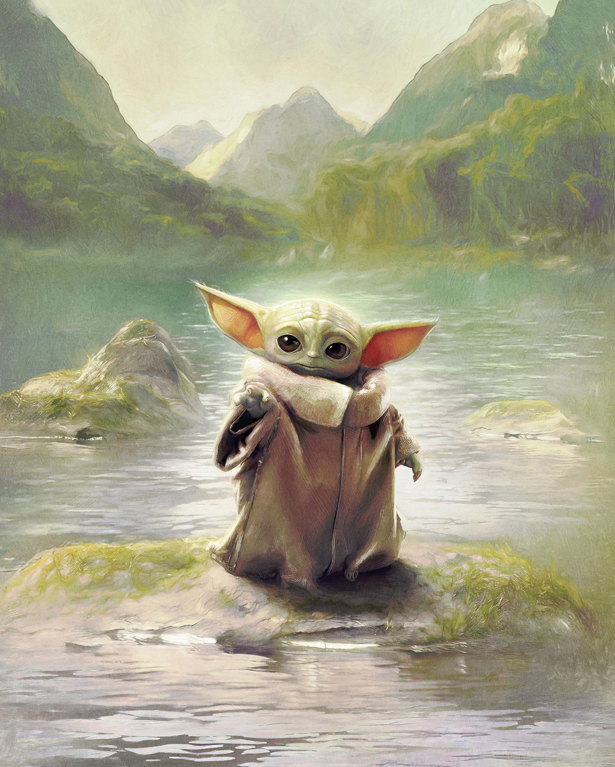 Komar Kindertapete »Star Wars The Mandalorian Grogu Landscape«, bedruckt günstig online kaufen