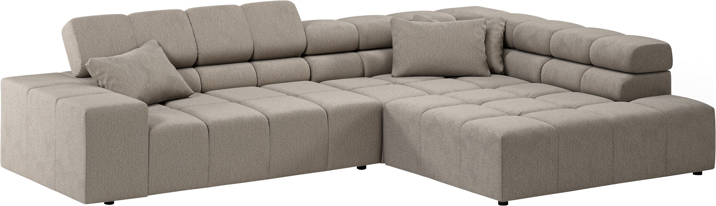 INOSIGN Ecksofa »Ancona incl. Kopfteilverstellung, Breite 319cm, L-Form«, wahlweise motorische Sitztiefenverstellung, auch in Cord + Easy Care