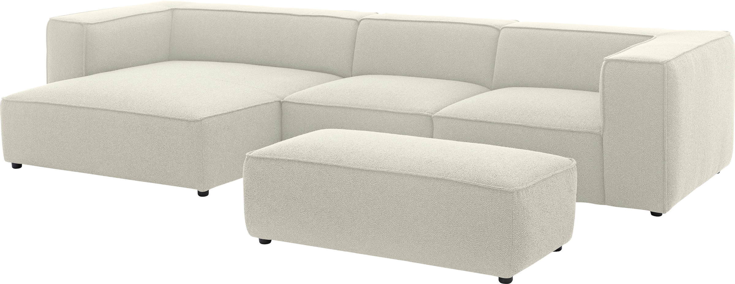 W.SCHILLIG Ecksofa »around-the-block«, mit eleganter Biese, mit Federkern, Breite 341 cm