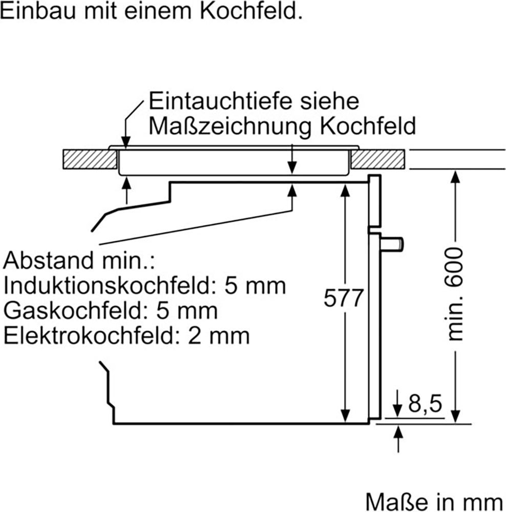 NEFF Einbaubackofen N 50 »B3ACE2AG0«, mit Teleskopauszug nachrüstbar, EasyClean®, voll versenkbare Backofentür dank Hide®