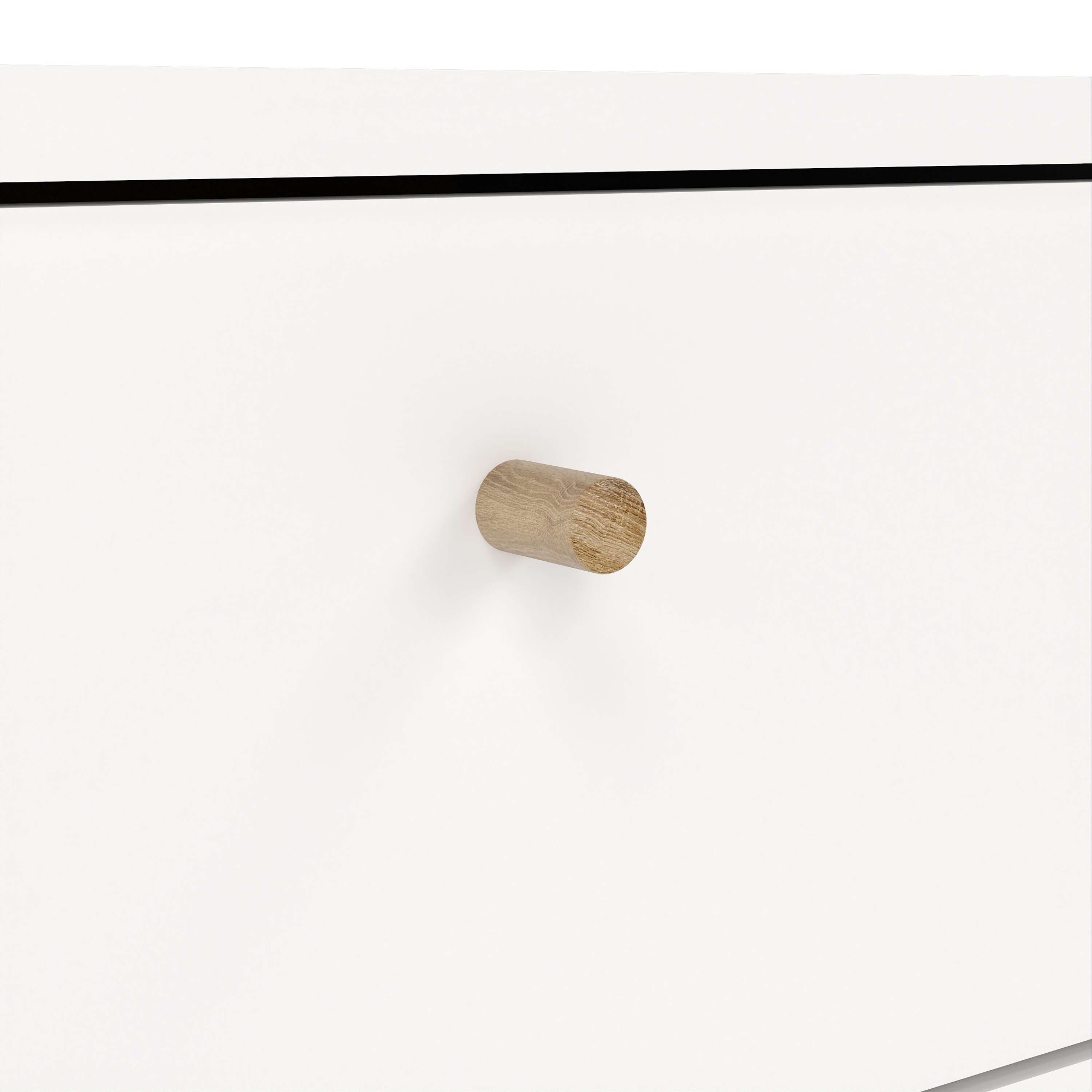 andas Nachtkommode »Bodo, Nachttisch, Nachtschrank, Beistelltisch,«, 1 Tür, 1 Schublade, Beine und Griffe aus Massivholz, Breite 50 cm