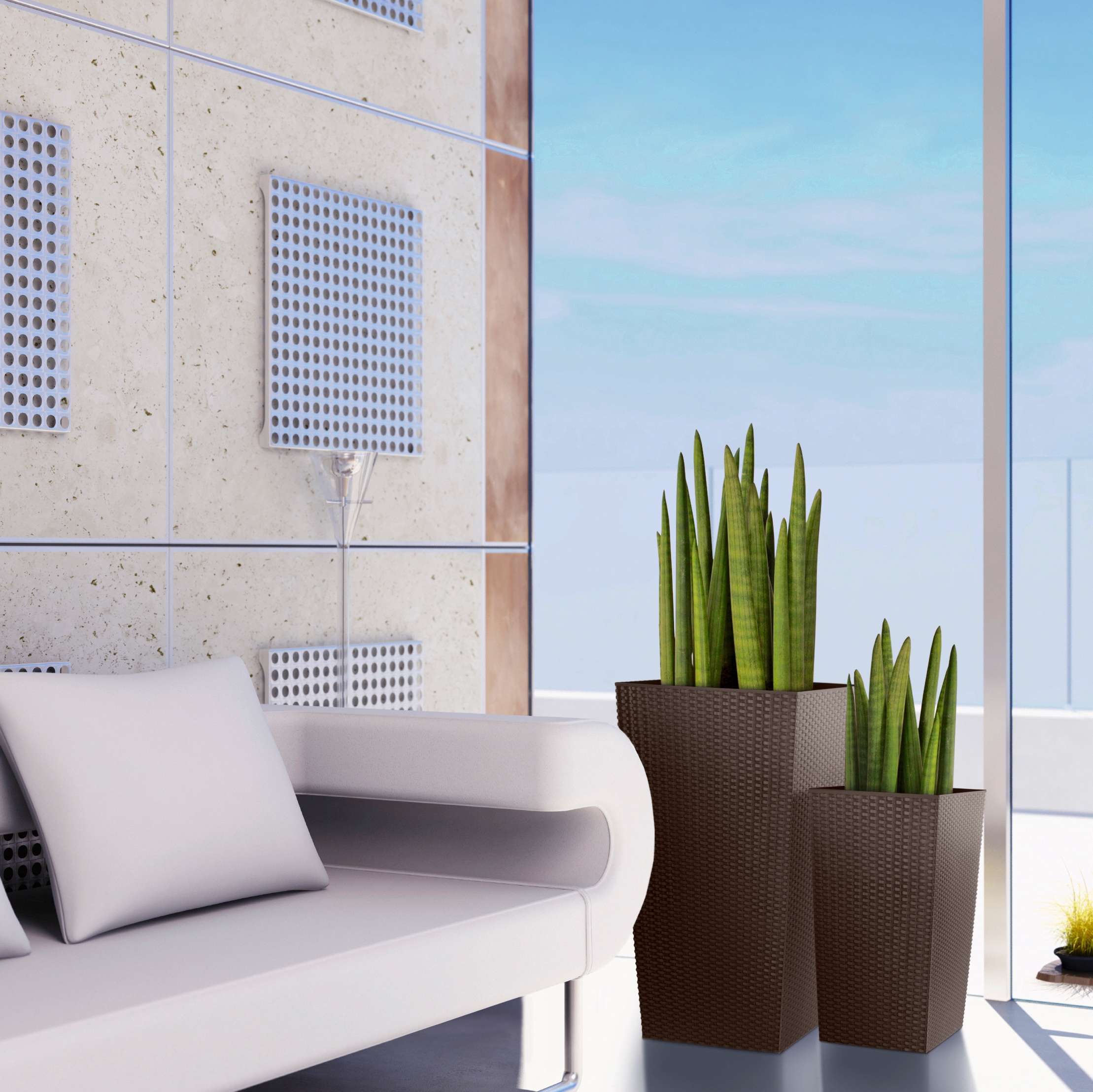 Prosperplast Blumentopf »Rati Square 325«, BxTxH: 33x33x61 cm