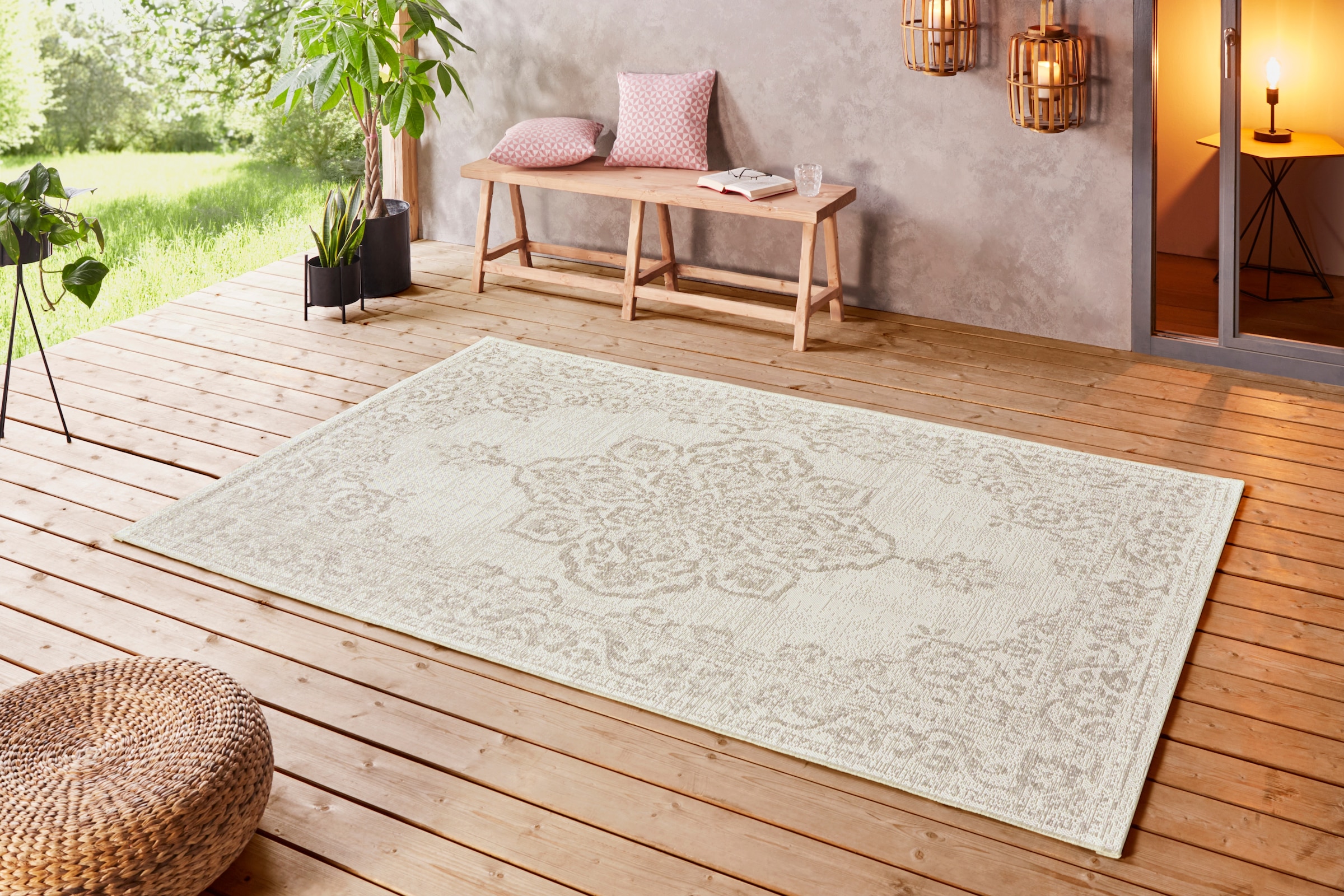 NORTHRUGS Teppich »Tilos«, rechteckig, 8 mm Höhe, In- & Outdoor, Kurzflor, günstig online kaufen