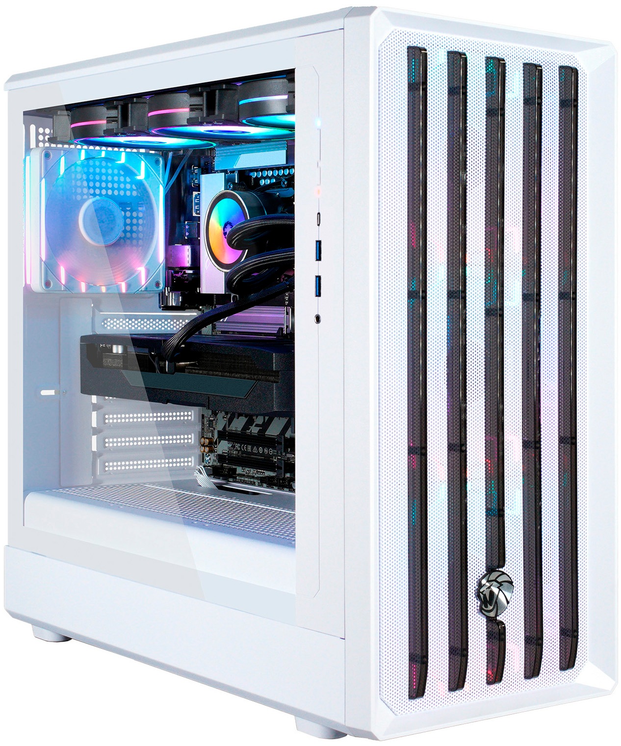 GAMEMAX Gaming-PC-Komplettsystem »GigaDeal CLAW WH 2803 AMD Ryzen 5 7500F 32GB DDR5 1TB SSD RX 9070« 32 ″ AMD Ryzen 5 Radeon™ RX 9070 32 GB RAM 1.000 GB SSD Windows 11, DDR5 RAM + Gigabyte GS32QCA LED-Monitor Curved, 80 cm 32"