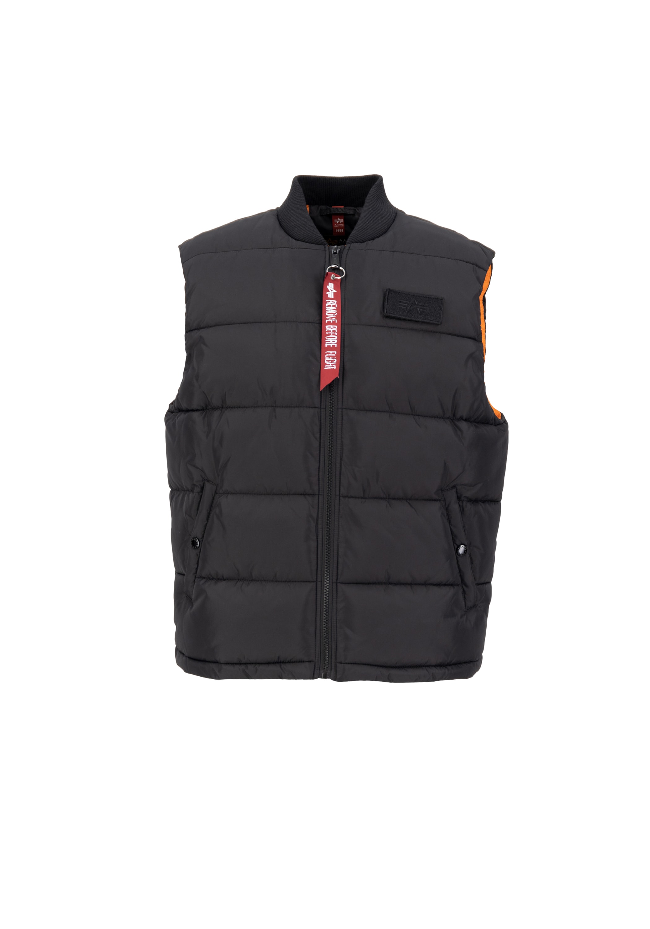 ALPHA INDUSTRIES Funktionsweste »Puffer Vest« black S S Polyester Tafetta Stoff