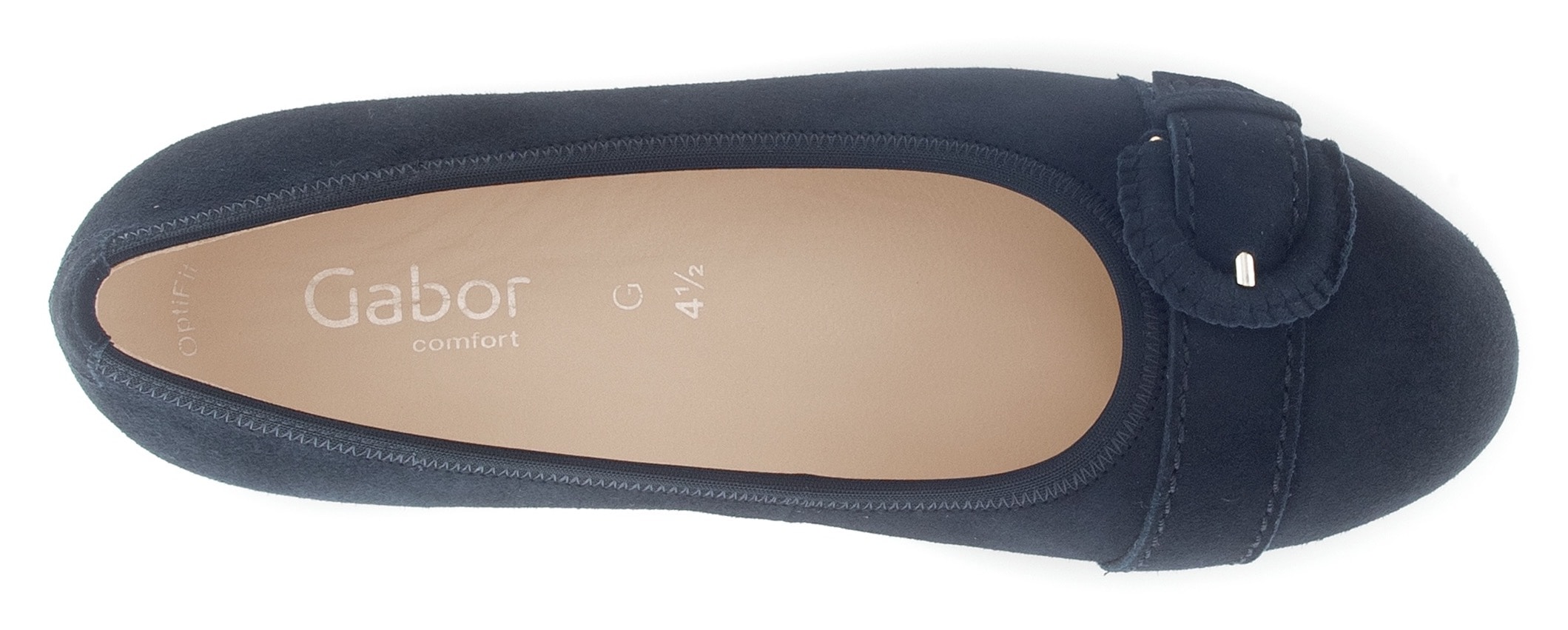 Gabor Ballerina »FLORENZ«, Blockabsatz, Businessschuh, Komfortschuh mit Elastikeinfass, Weite G