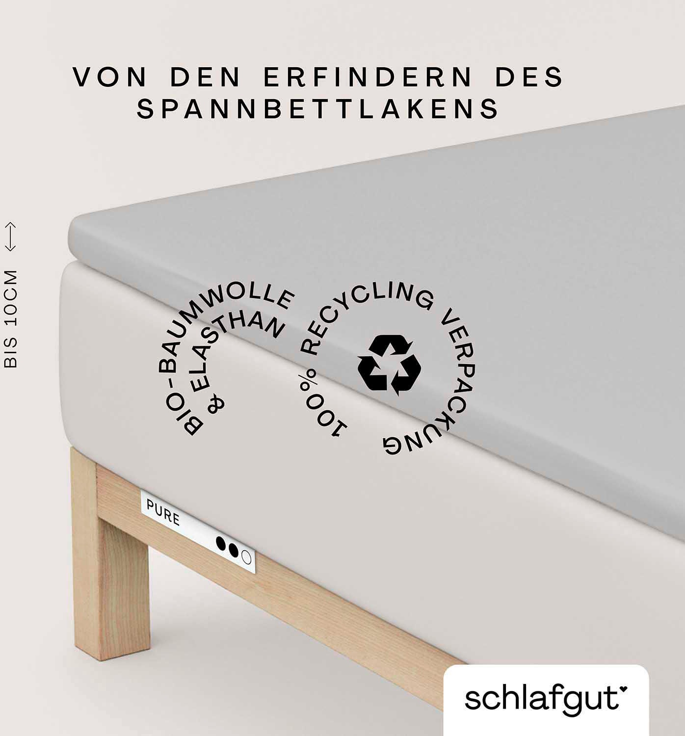 Schlafgut Spannbettlaken »PURE TOPPER in Gr. 90x200, 140x200 oder 180x200 c günstig online kaufen
