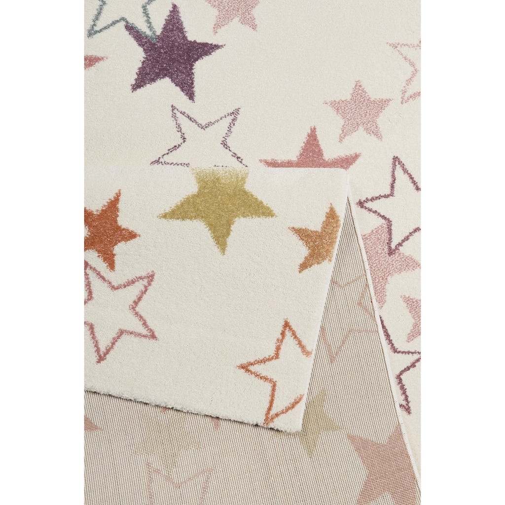 Esprit Kinderteppich »Esterya«, rechteckig, 13 mm Höhe, Sterne Design, Kurzflor