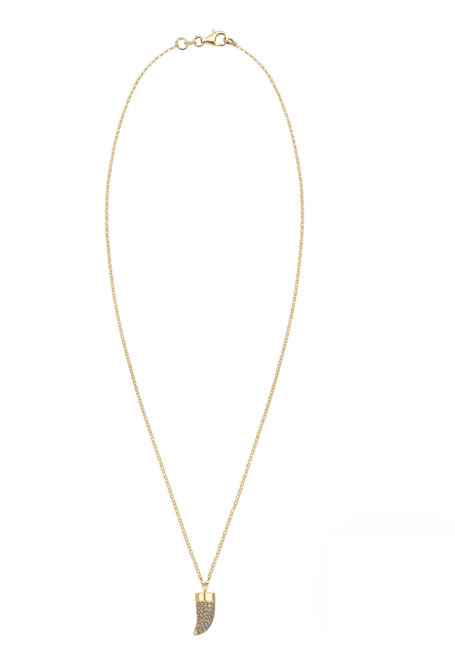 Elli Collierkettchen »Zahn Horn Kristalle Trend 925er Silber«