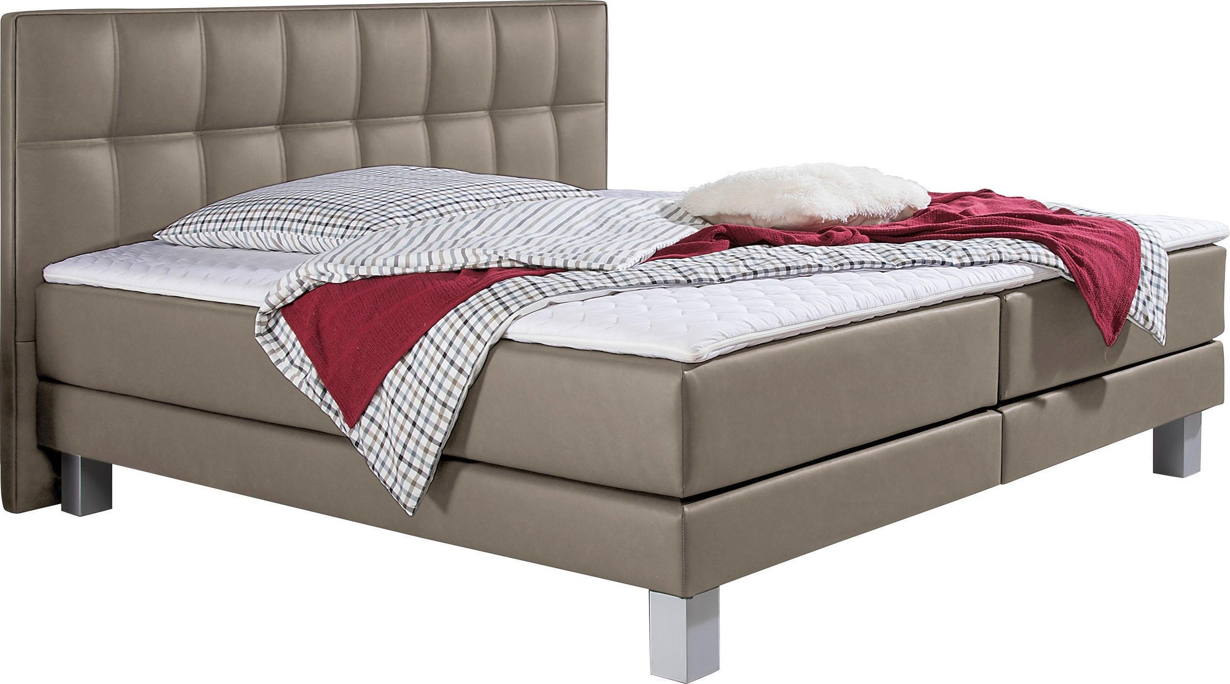 INOSIGN Boxspringbett "Tavira" in 4 Breiten, 4 Farben und 3 Matratzenarten, günstig online kaufen