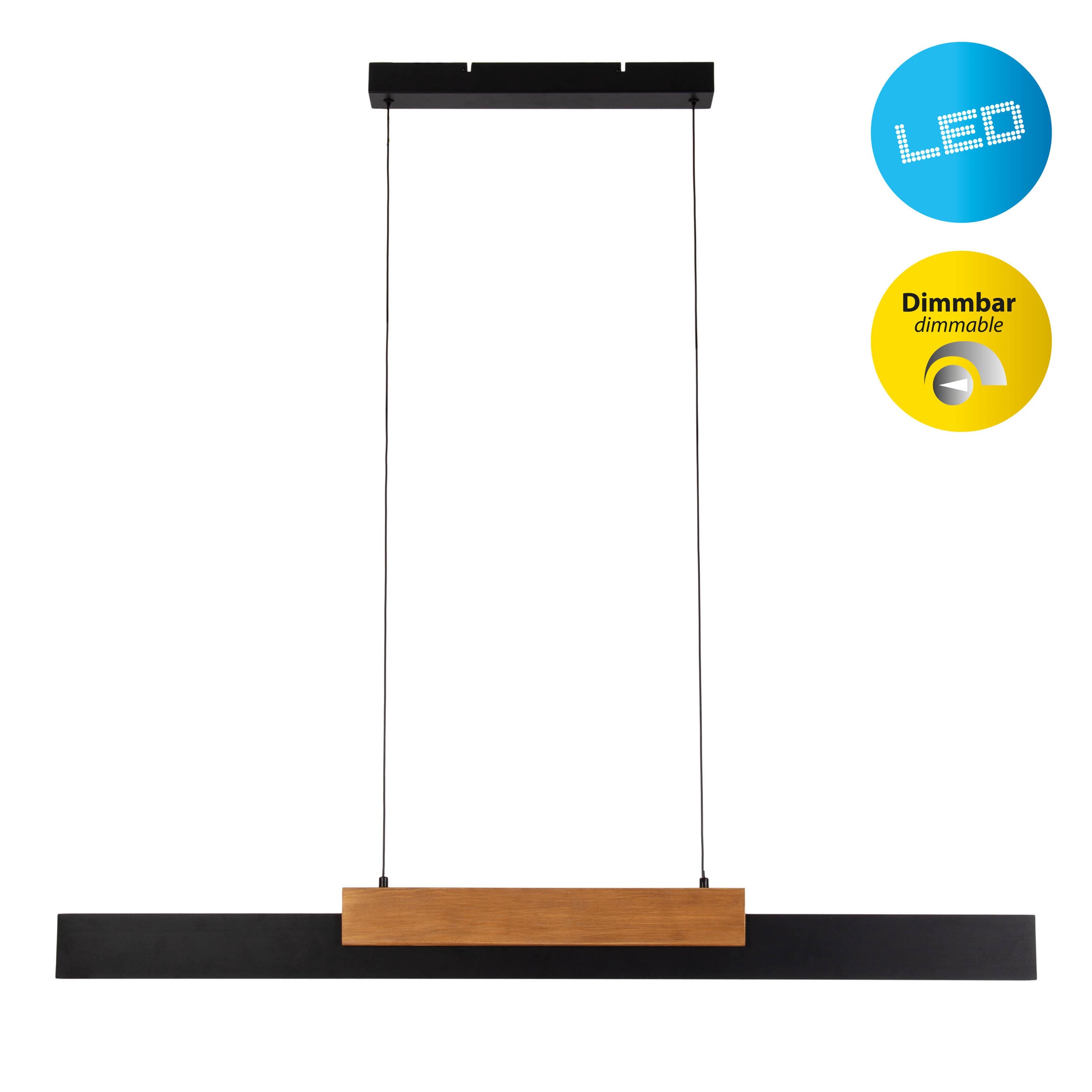 näve LED Pendelleuchte »Wiebke« LED-Modul 1 Stk. Warmweiß mit Holz, dimmbar günstig online kaufen