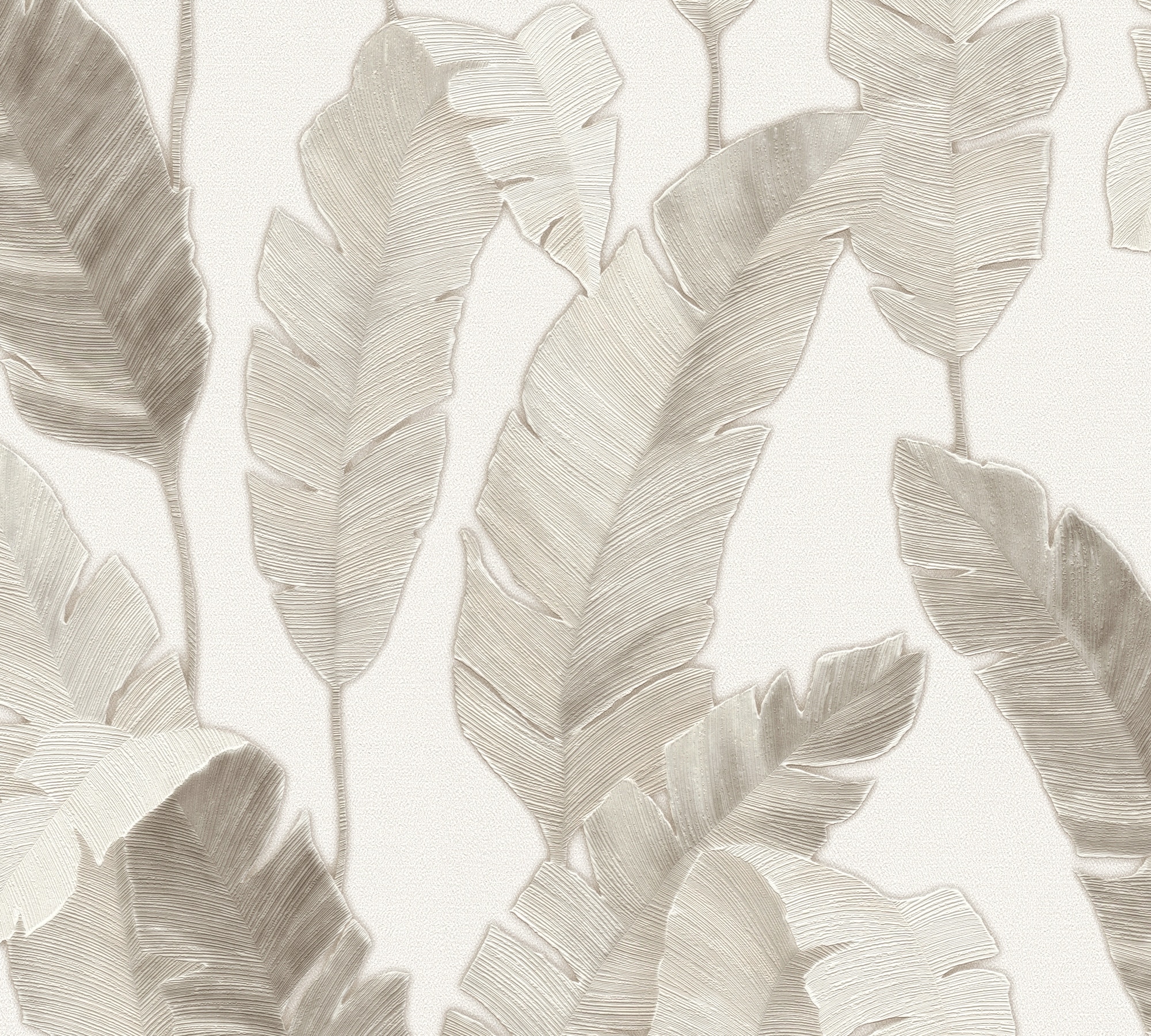 living walls Vliestapete »Metropolitan Stories. Travel Styles. Blättertapete«, matt-gemustert-neutral, Tapete Floral Modern Chic 3D-Effekt Strukturiert Elegant Tapeten Flur
