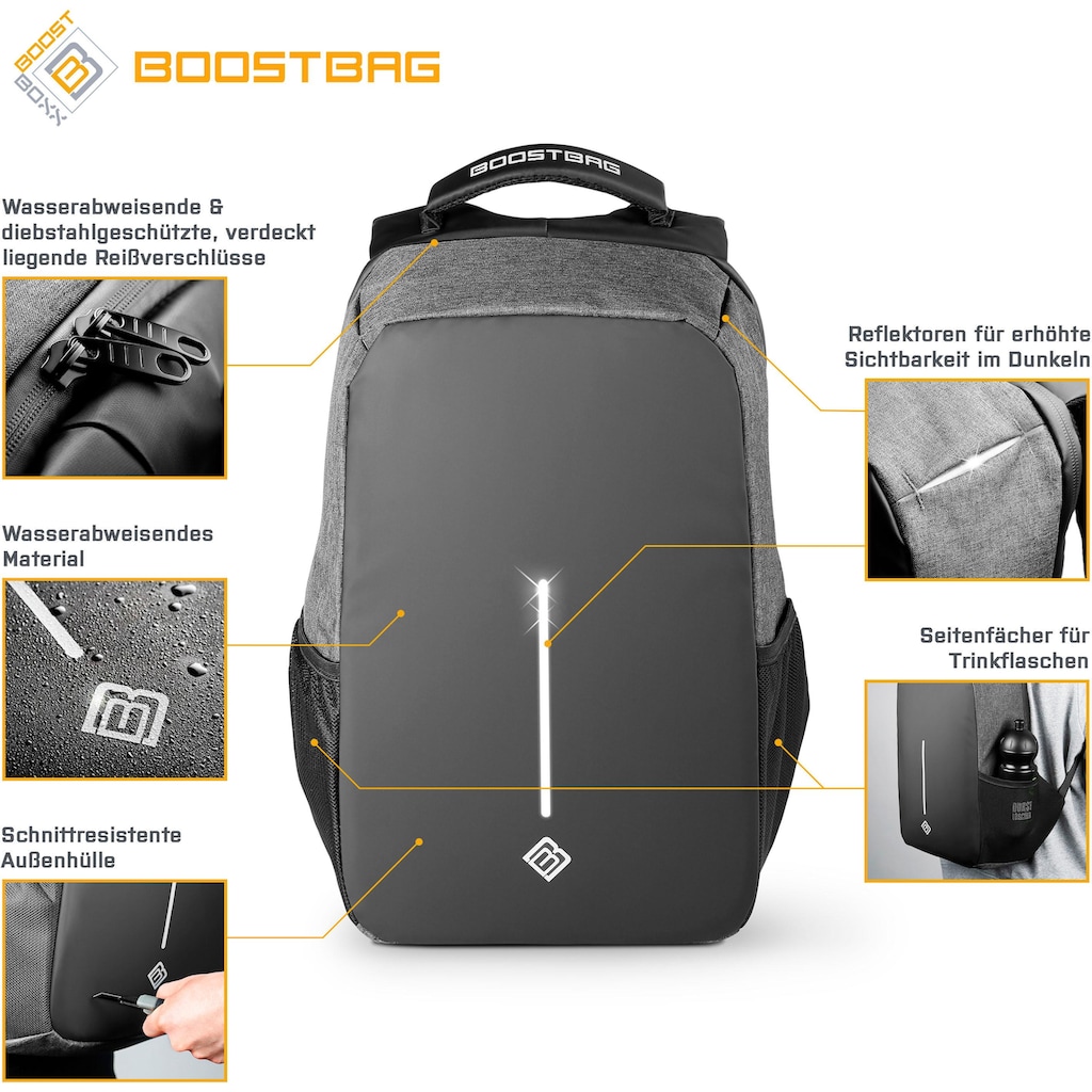 BoostBoxx Laptoprucksack »Boostbag Anti Theft«