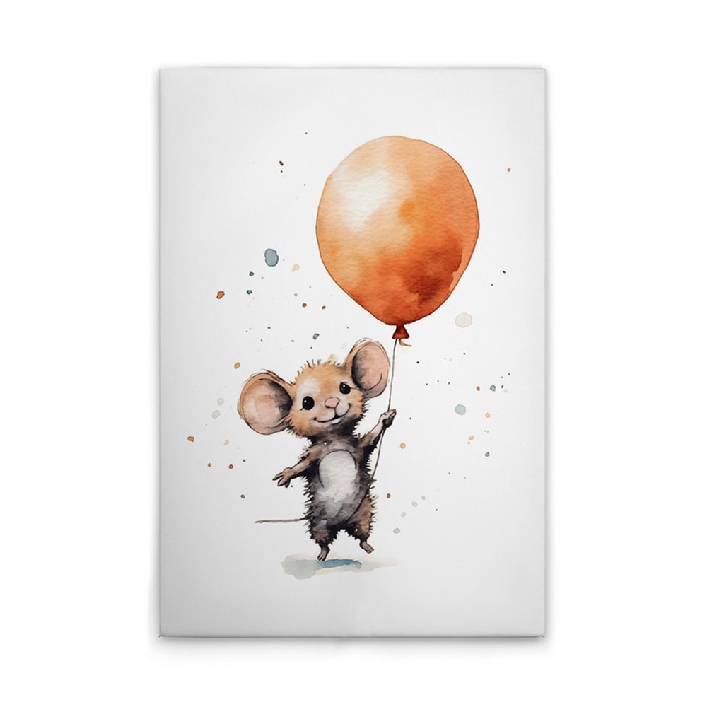 A.S. Création Leinwandbild »Cute Mouse Orange - Wandbild Weiß Braun Keilrah günstig online kaufen