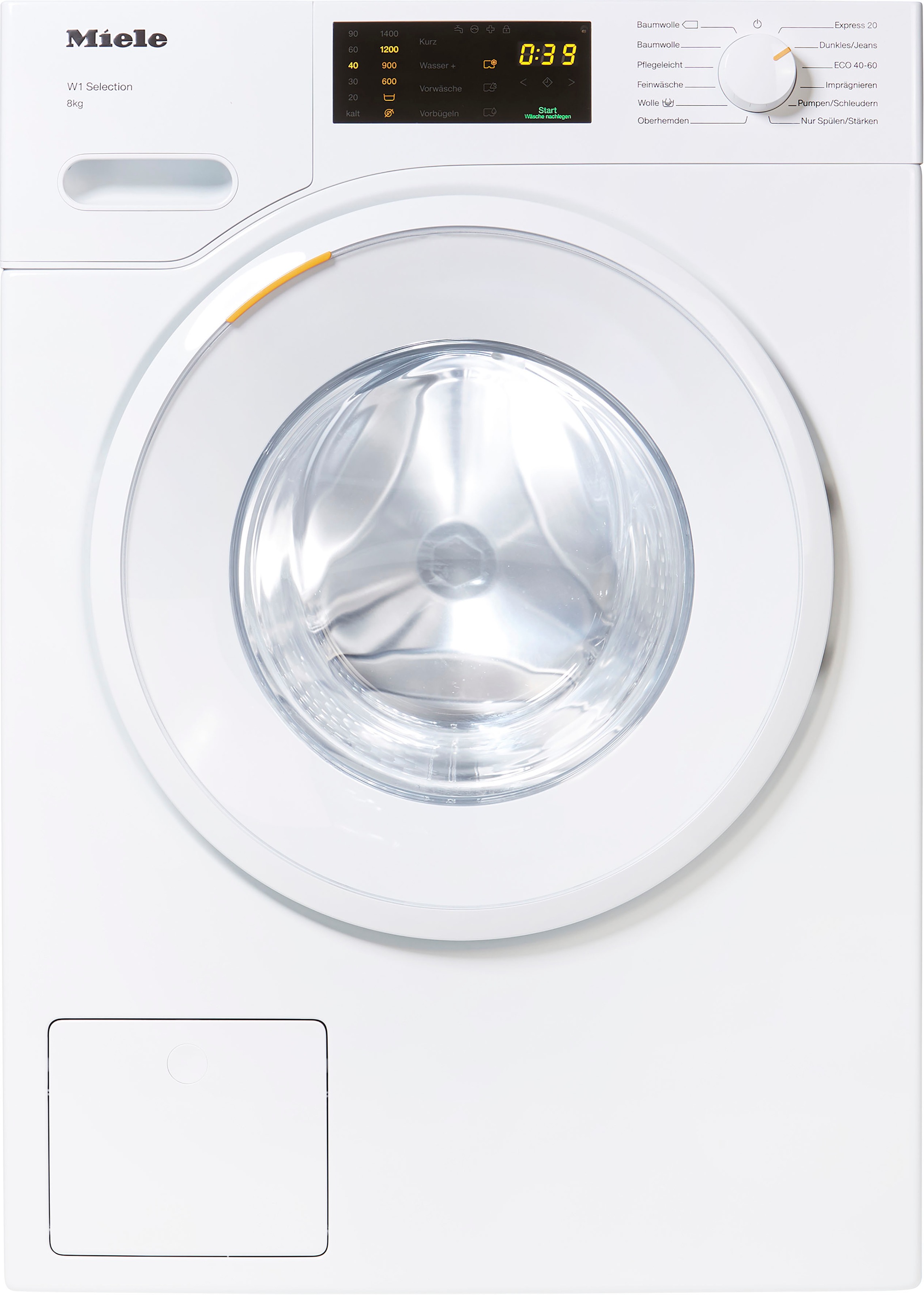 Miele Waschmaschine »WSD123WCS D LW«, WSD123 WCS 8kg, 8 kg, 1400 U/min, Vorbügeloption