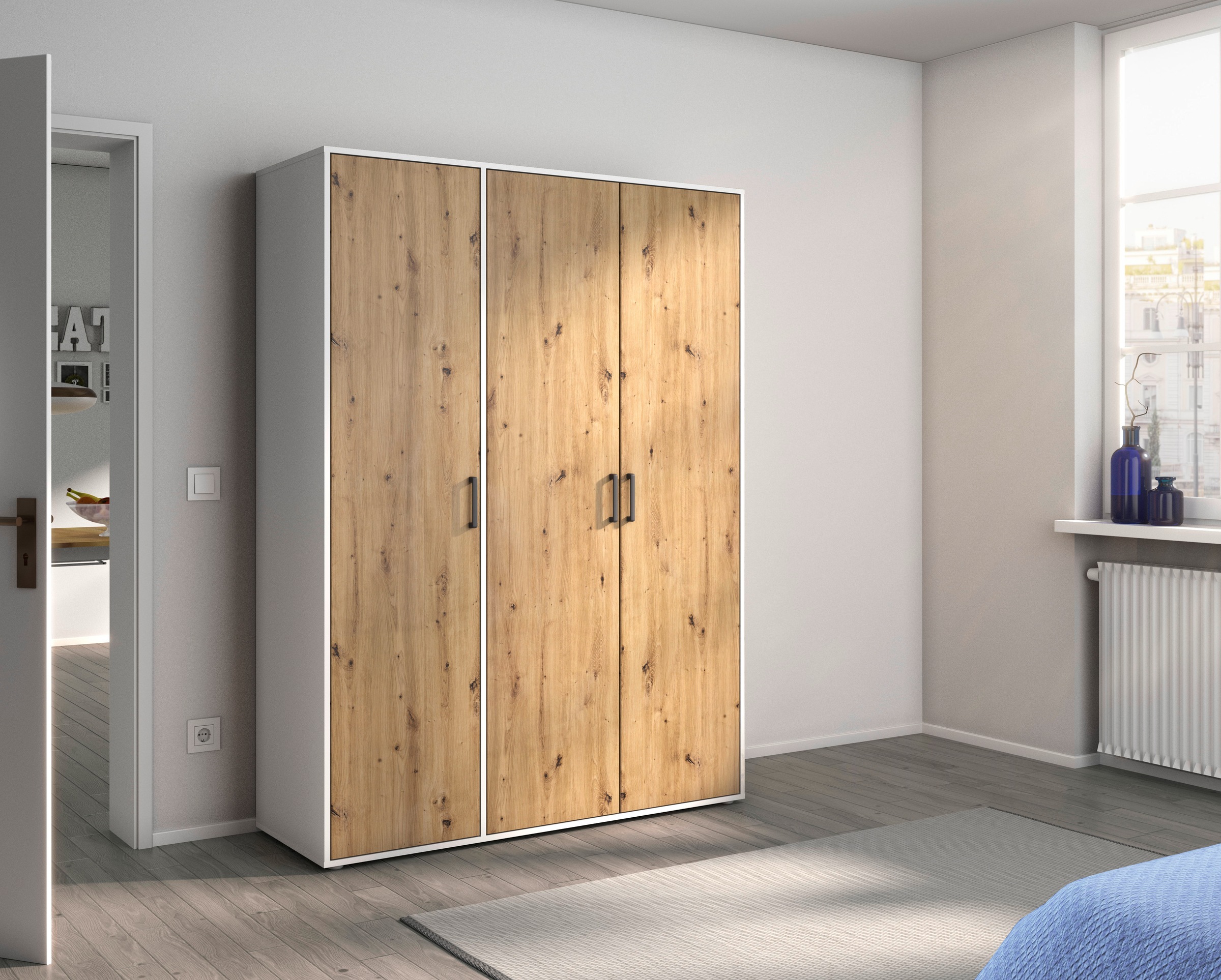 rauch Kleiderschrank »VOYAGER Otto´s Choice Garderobe Wäscheschrank TOPSELLER Schlafzimmer«, (in 3 verschiedenen Ausstattungen BASIC/CLASSIC/PREMIUM), Schrank mit modernen Griffen in viel Stauraum MADE IN GERMANY