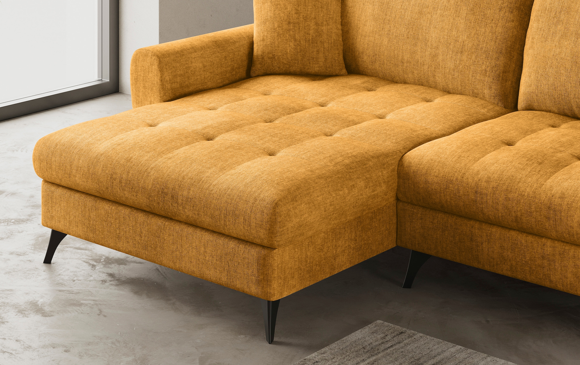 Mr. Couch Ecksofa »Blackburn II L-Form«, Wahlweise mit Kaltschaumpolsterung bis 140 kg belastbar