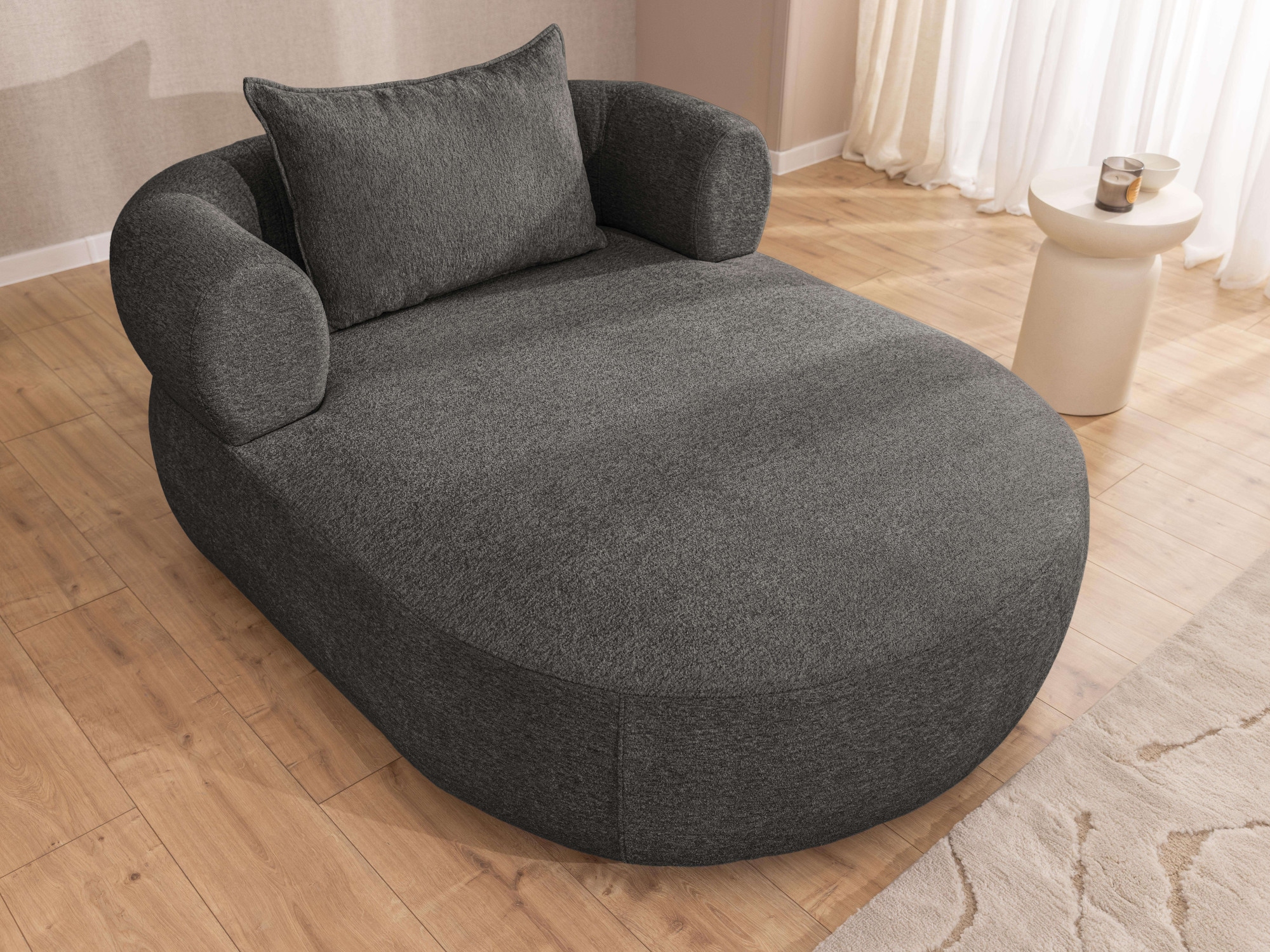 Home affaire XXL-Sessel »LUSSAC Loveseat extra tief, große Sitzfläche, Maße B/T/H: 123/158/78cm«