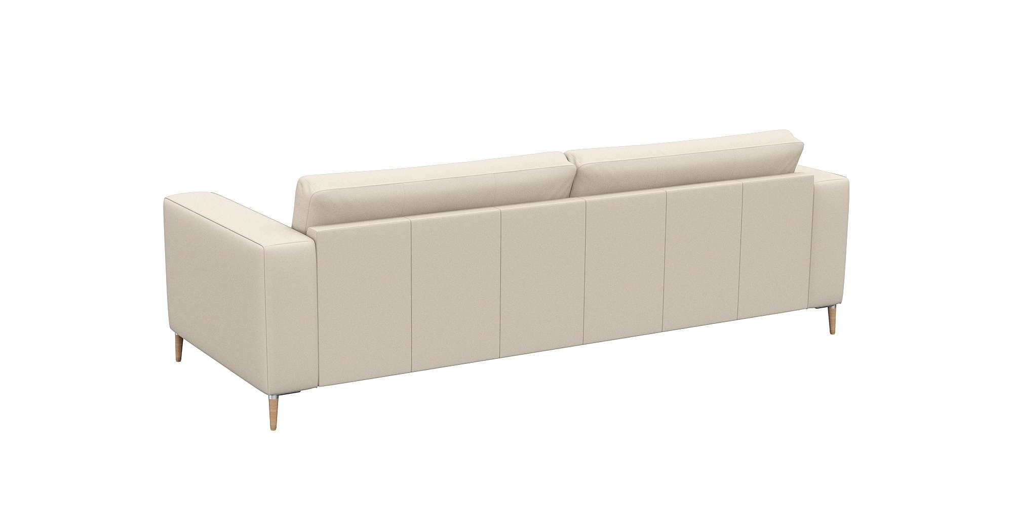 FLEXLUX 3-Sitzer »Fiore, super Sitzkomfort durch Kaltschaum im Sitz«, breite Armlehnen, Füße Alu+ Eiche