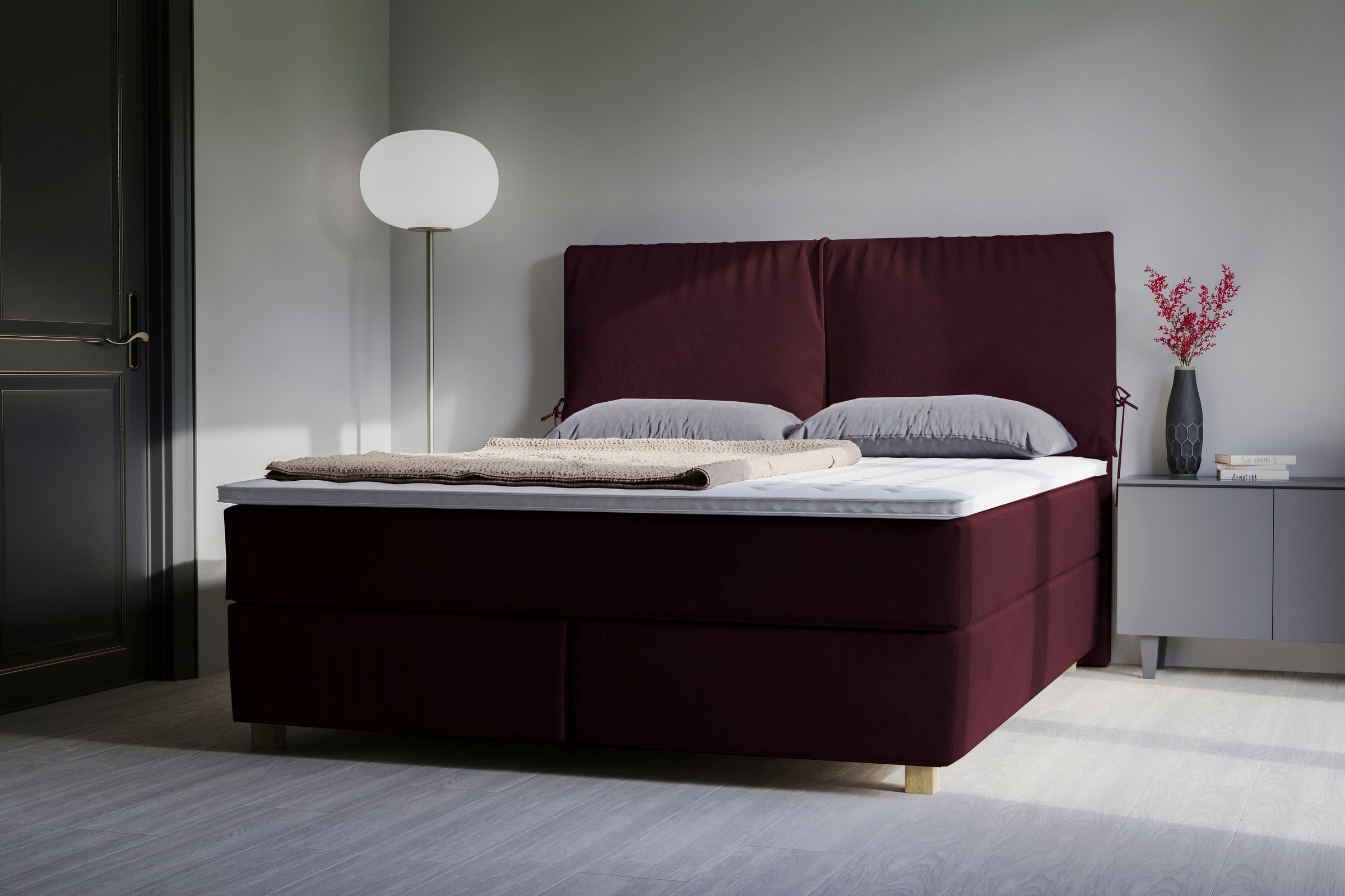 Home affaire Boxspringbett »Nele«, inkl. Topper im schlichtem Design