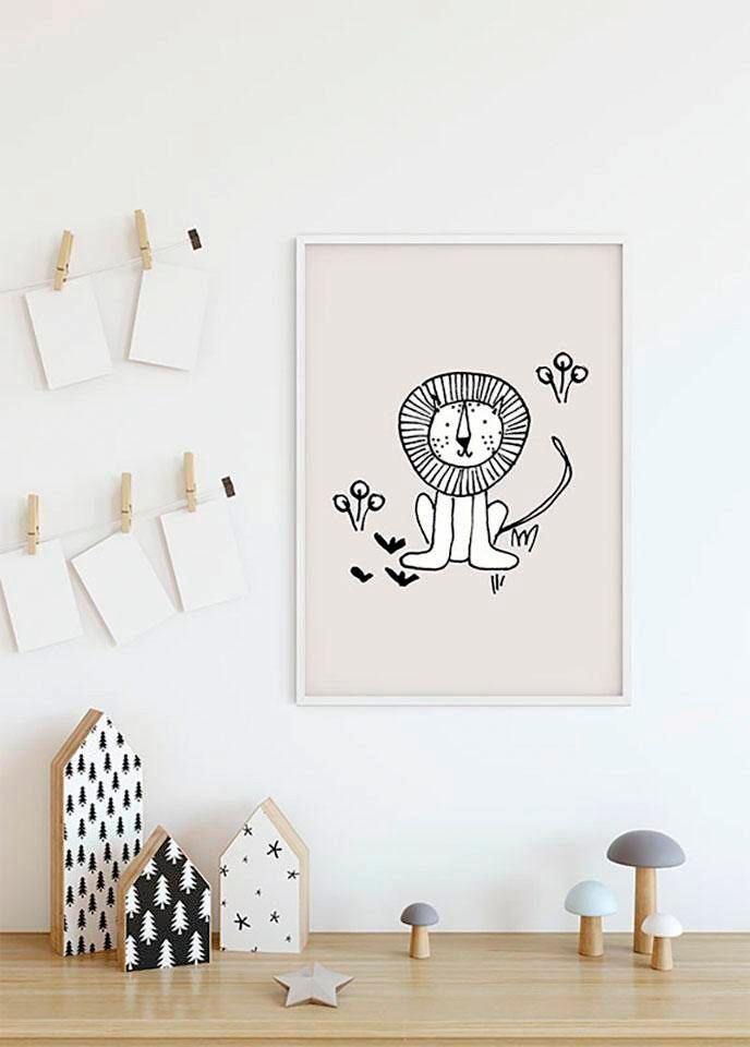 Komar Bild "Scribble Lion", Tiere, (1 St.), Wandbild zur Dekoration - ohne günstig online kaufen