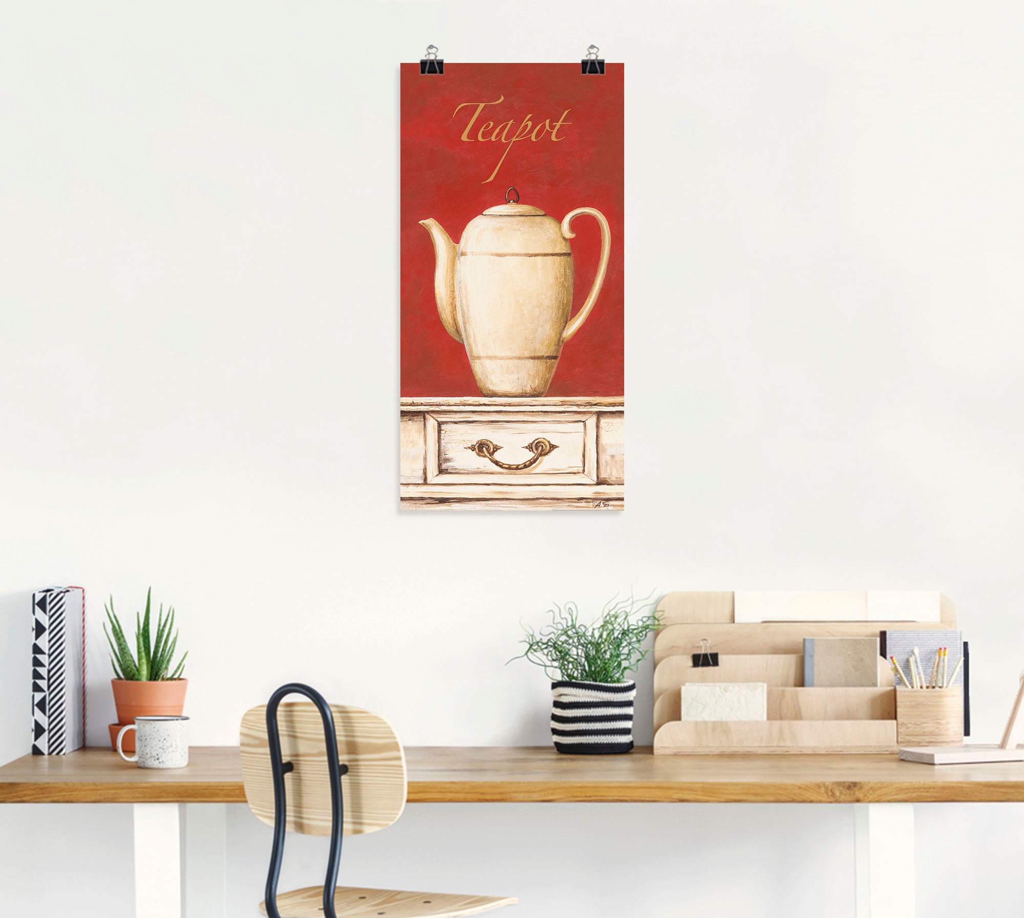Artland Wandbild »Teekanne«, Getränke, (1 St.), als Alubild, Leinwandbild, Wandaufkleber oder Poster in versch. Größen
