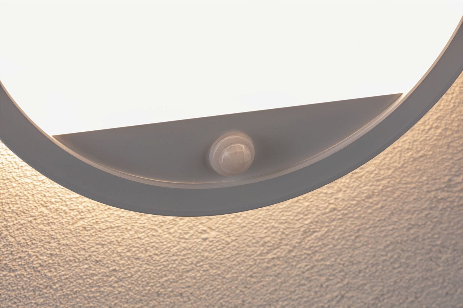 Paulmann LED Außen-Wandleuchte »Außenpanel Lamina rund 280mm 3000K 14,5W 1200lm 230V Kunststoff«, 1 flammig, Backlight Bewegungsmelder seewasserresistent IP44 1200lm