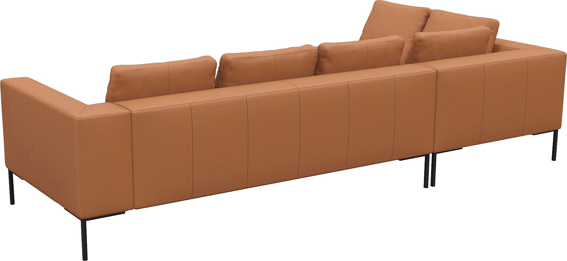 FLEXLUX Ecksofa »Loano, superbequemer Sitzkomfort durch Kaltschaum im Sitz, L-Form«, modernes Sofa, frei im Raum stellbar, lose Kissen, hoher Fuß