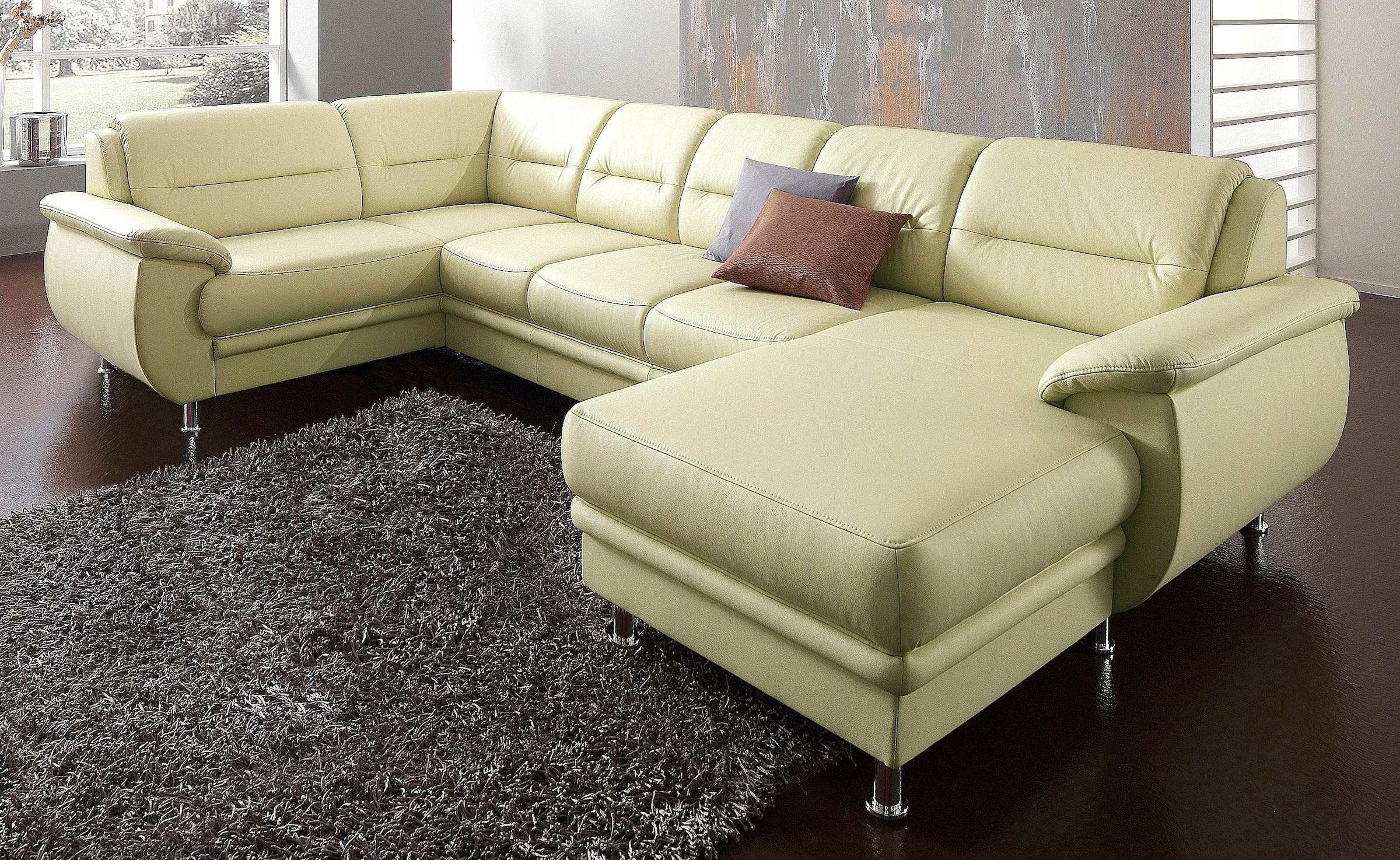 sit&more Wohnlandschaft »Mailand U-Form, B: 312 cm« optional Bettfunktion günstig online kaufen