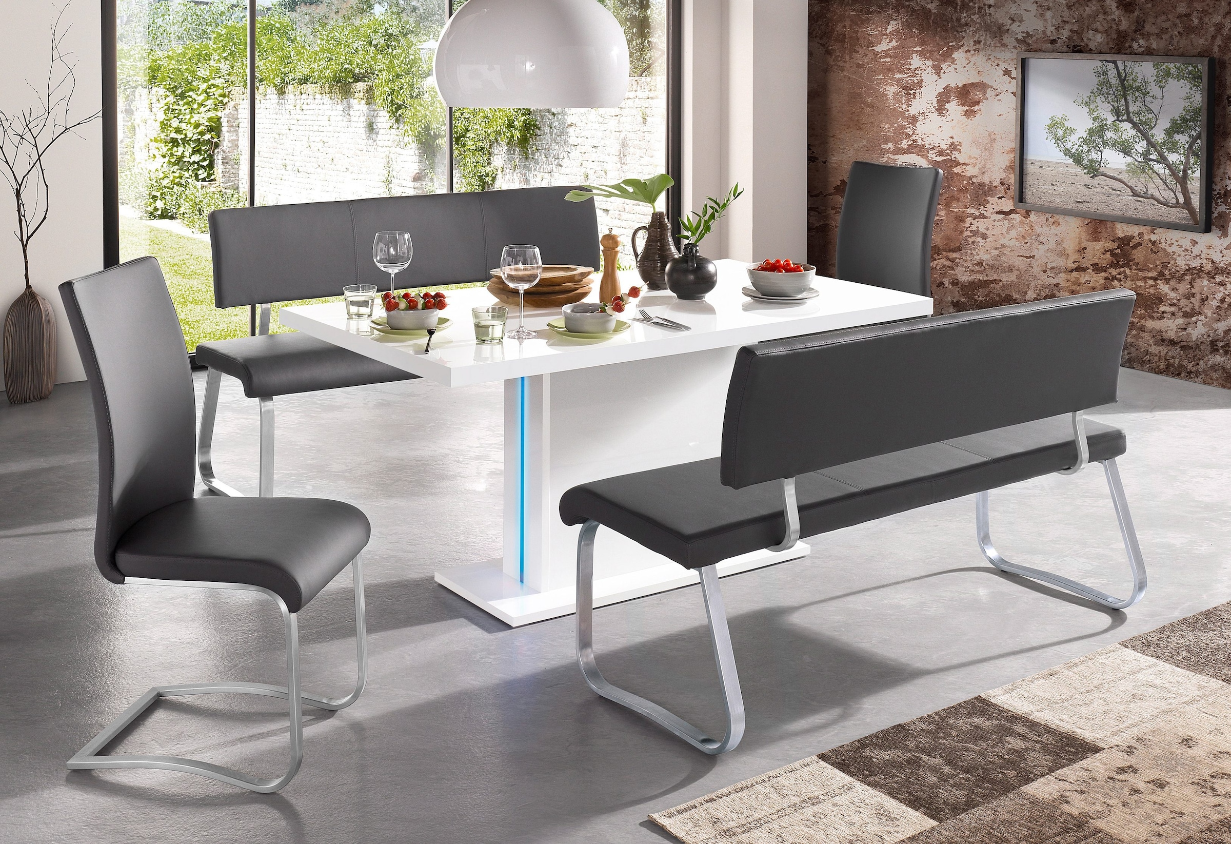 MCA furniture Polsterbank »Arco, TOPSELLER!«, (1 St., Polsterbank, Esszimmerbank), belastbar bis 280 kg, Kunstleder, in verschiedenen Breiten