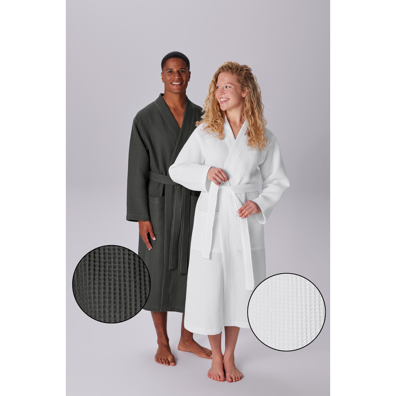 MY HOME Unisex-Bademantel »Inga, Waffelpiqué, ideal für Sauna & Spa, Hotelbademantel« 1 Stk. tlg., kleines Packmaß, Taschen, Damen & Herren, S-3XL,...