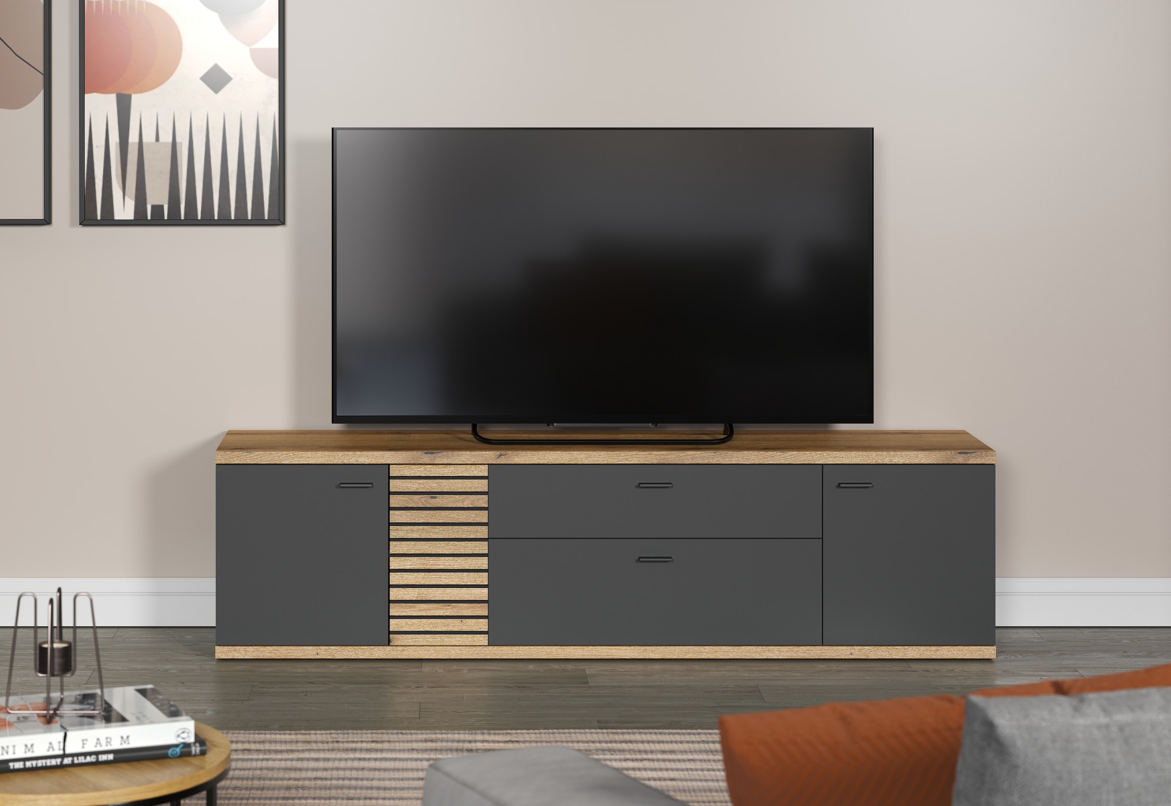 INOSIGN Lowboard »Galway TV-Kommode«, TV-Lowboard im Modernen Design, Breite 202 cm