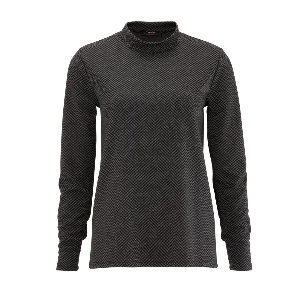 Aniston CASUAL Sweatshirt, mit Hahnentritt- oder Fischgrat-Muster